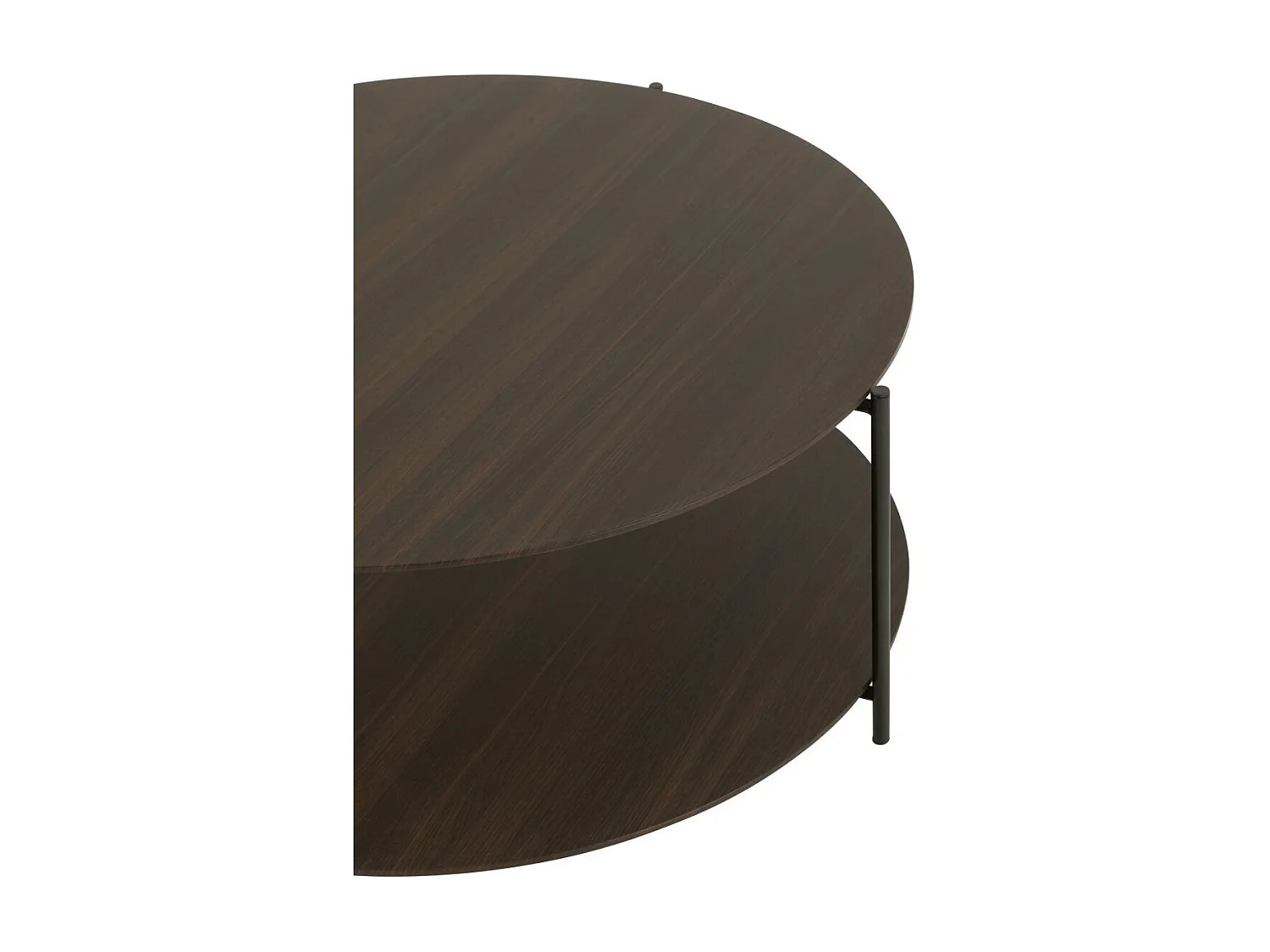 Table Basse Design "Rodolfo" 93cm Marron Foncé