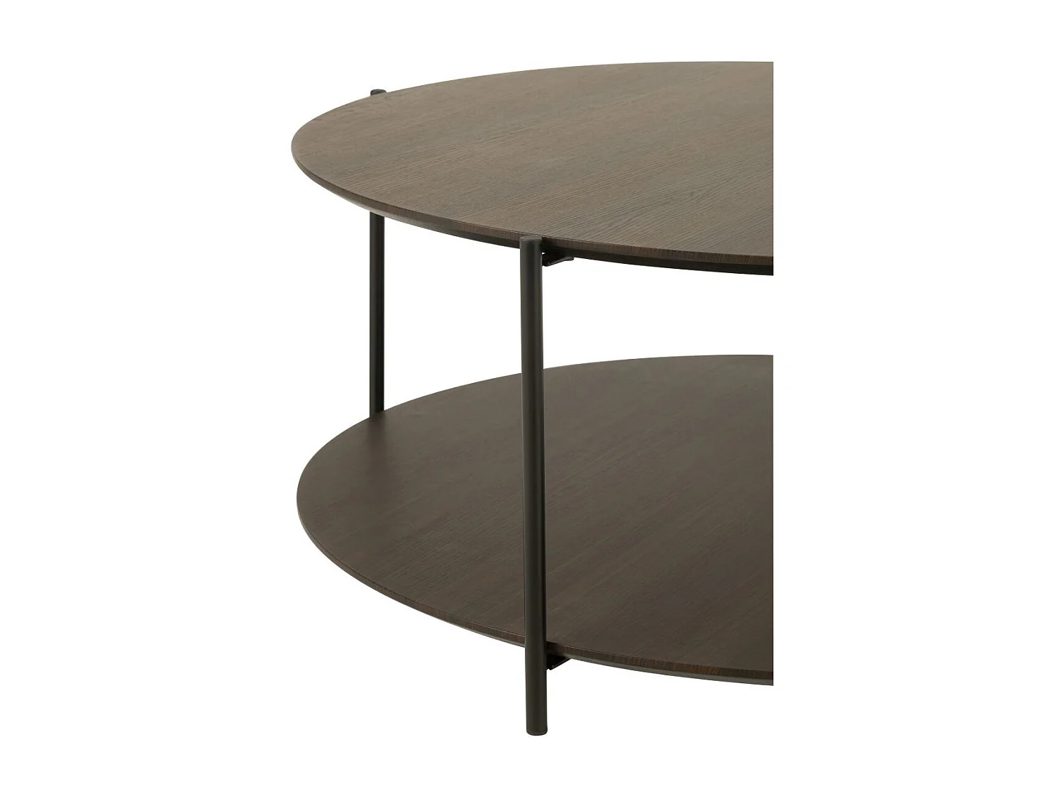 Table Basse Design "Rodolfo" 93cm Marron Foncé