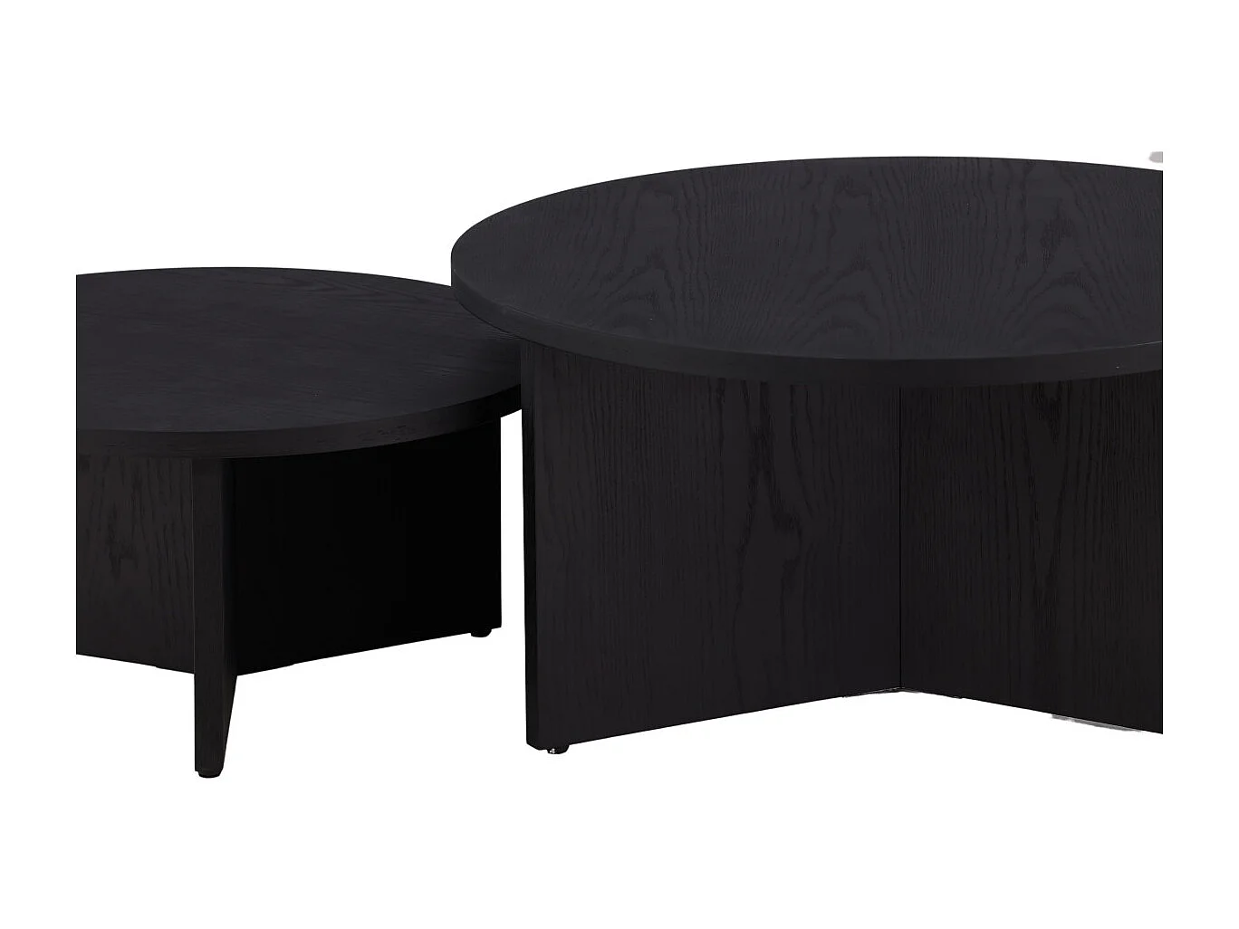 Lot de 2 Tables Basses Design "Salto" 85cm Noir