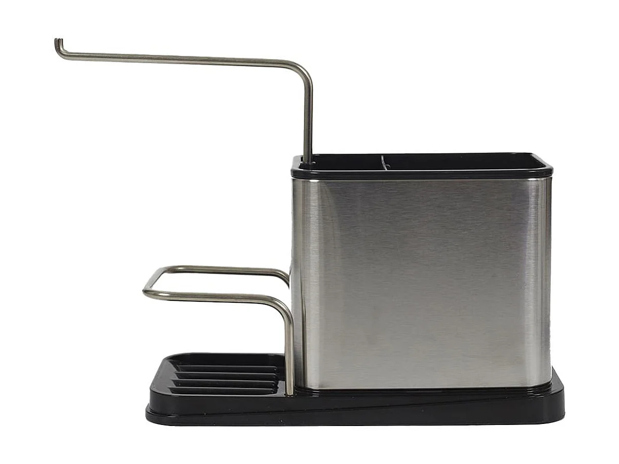 Pack Organisateur d'Evier en Inox 3-en-1 Porte-Eponge + Brosse - KITCHEN