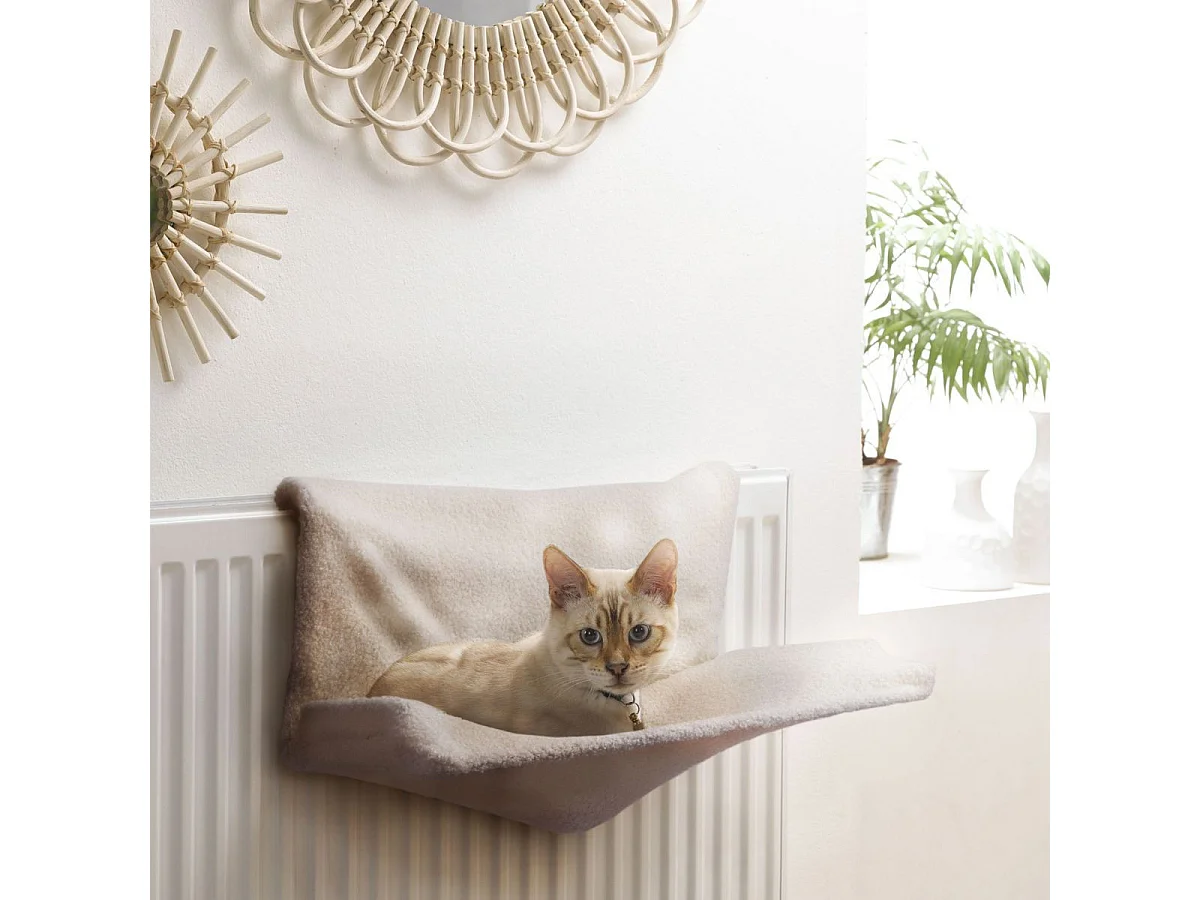 Hamac de Radiateur Pour Chat "Wooly" 45cm Écru