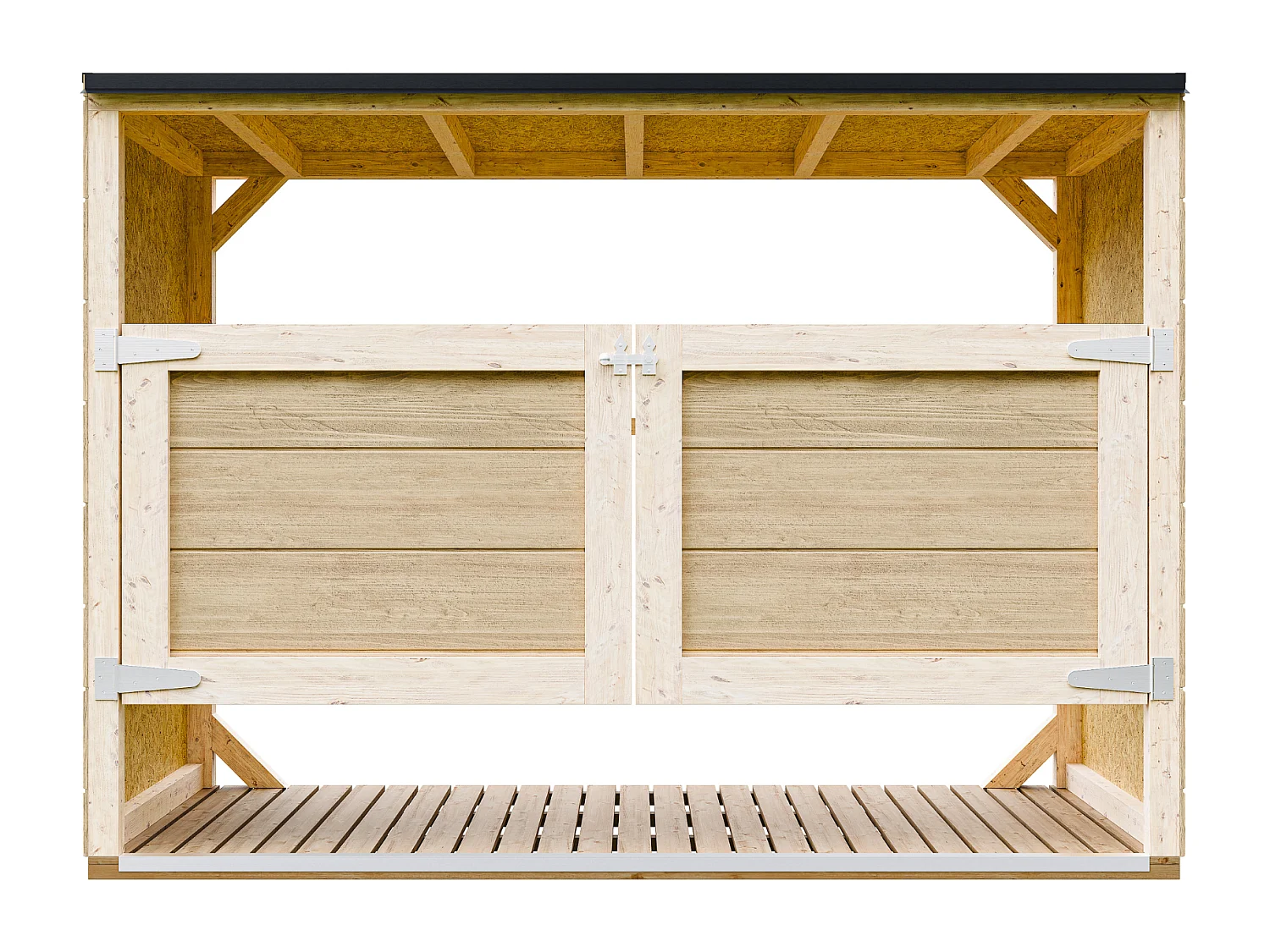 Abri de jardin pour poubelles, Cache poubelle extérieur 1,62 m² / 3x240L - M982A
