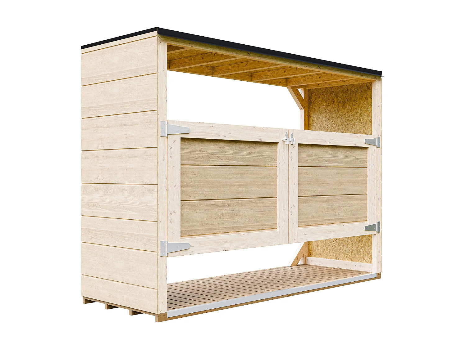Abri de jardin pour poubelles, Cache poubelle extérieur 1,62 m² / 3x240L - M982A