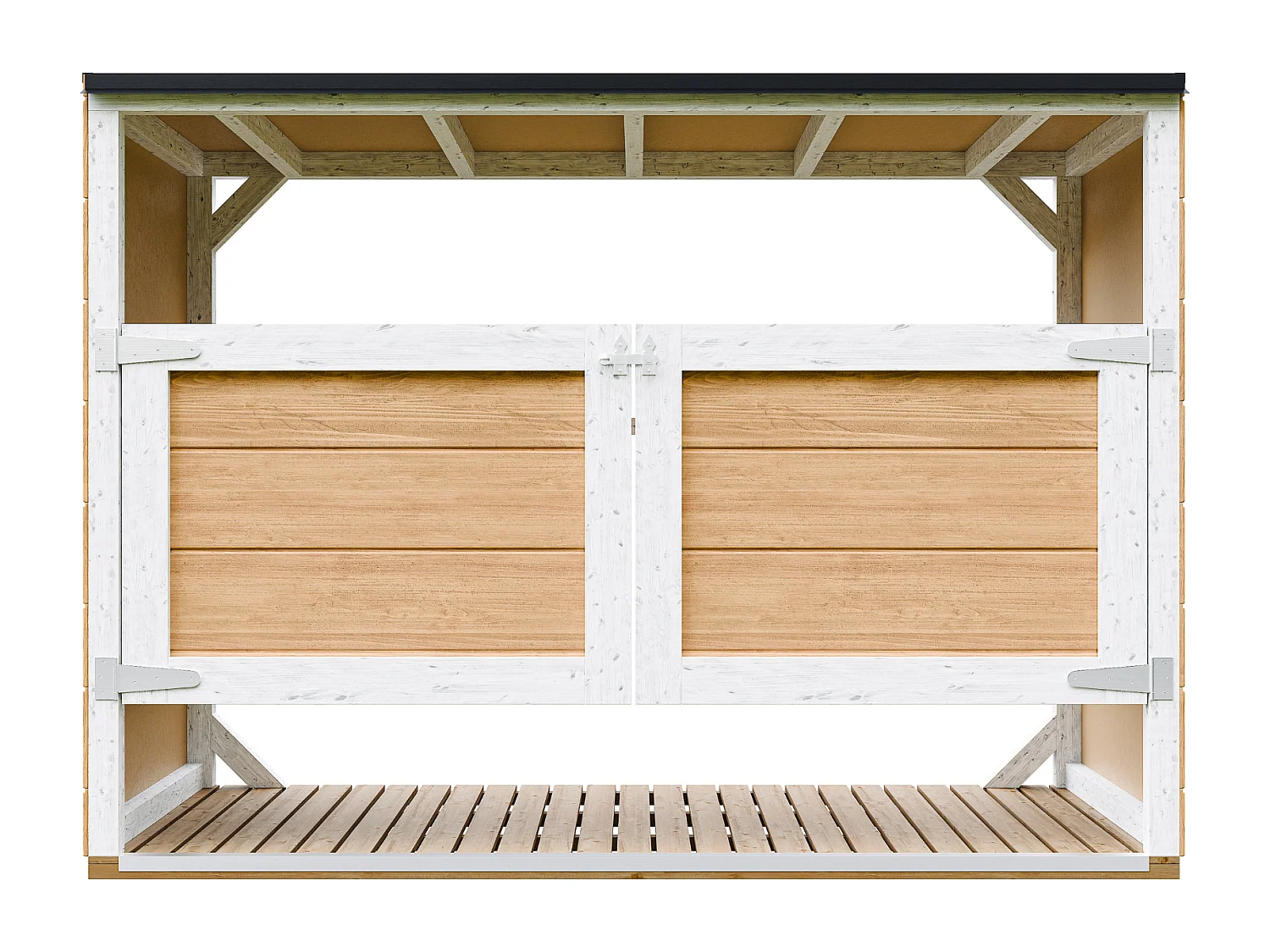 Abri de jardin pour poubelles, Cache poubelle extérieur 1,62 m² / 3x240L - M982A-HARVEST HONEY