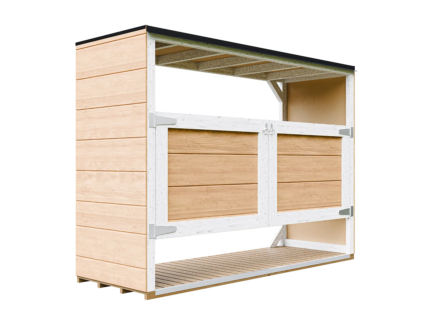 Abri de jardin pour poubelles, Cache poubelle extérieur 1,62 m² / 3x240L - M982A-HARVEST HONEY