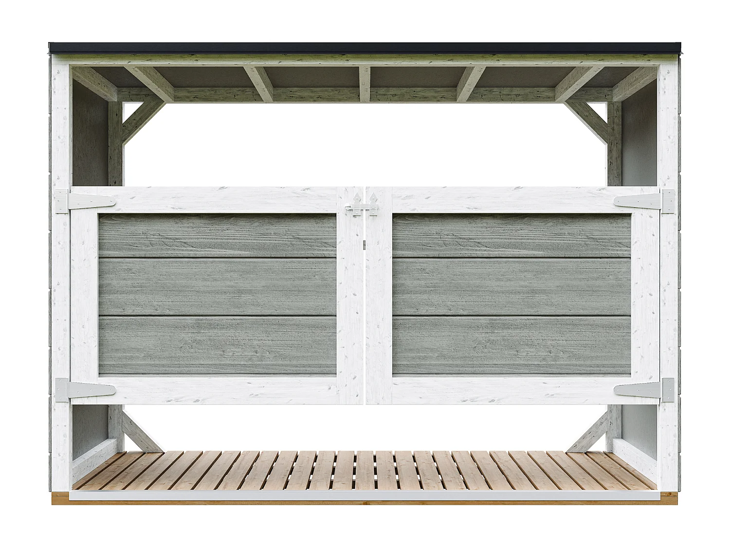 Abri de jardin pour poubelles, Cache poubelle extérieur 1,62 m² / 3x240L - M982A-TUNDRA GREY