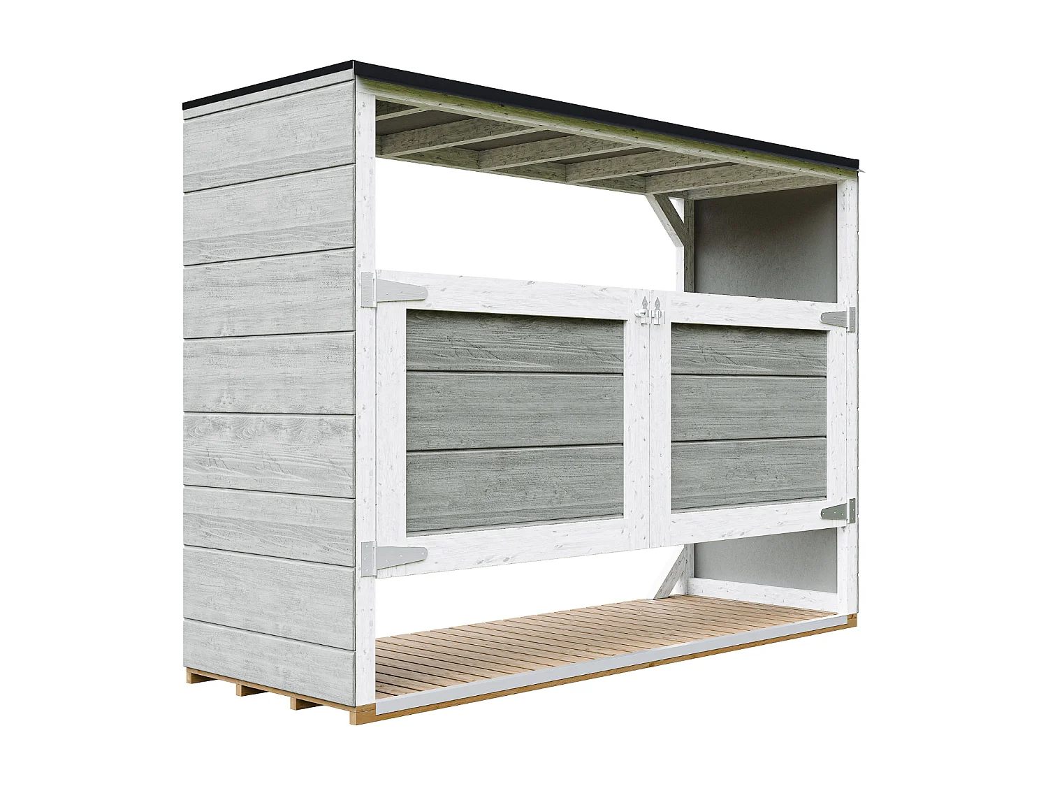 Abri de jardin pour poubelles, Cache poubelle extérieur 1,62 m² / 3x240L - M982A-TUNDRA GREY