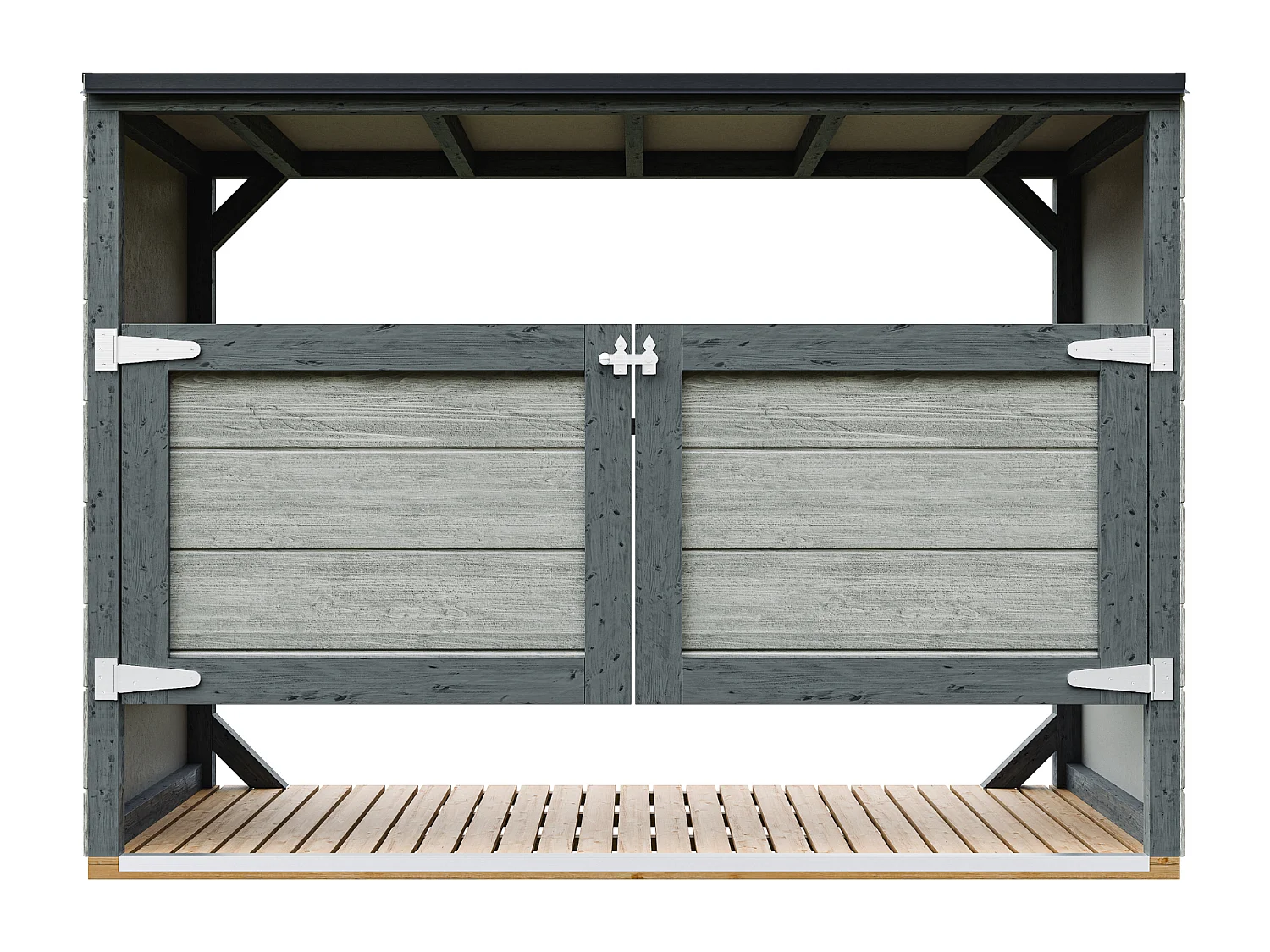 Abri de jardin pour poubelles, Cache poubelle extérieur 1,62 m² / 3x240L - M982A-TUNDRA CAVERN