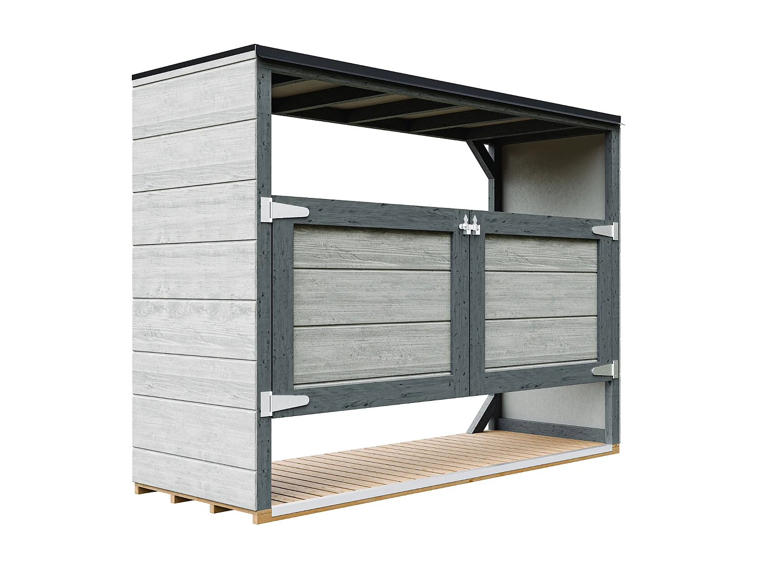 Abri de jardin pour poubelles, Cache poubelle extérieur 1,62 m² / 3x240L - M982A-TUNDRA CAVERN