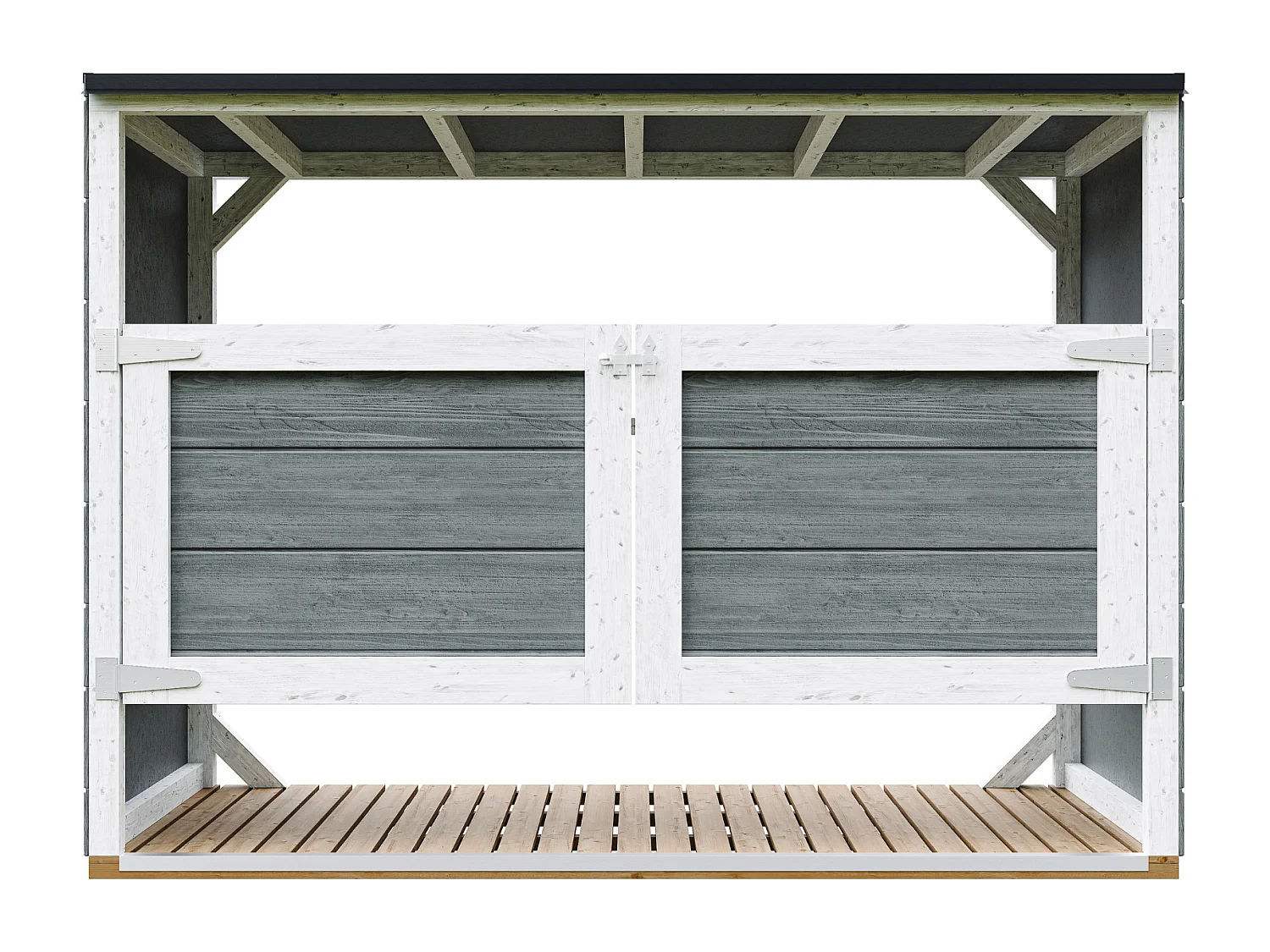 Abri de jardin pour poubelles, Cache poubelle extérieur 1,62 m² / 3x240L - M982A-CAVERN STEEL