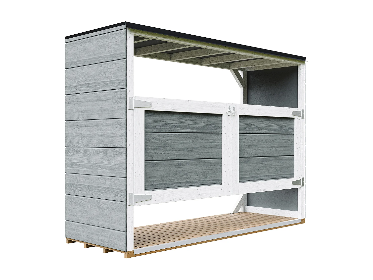 Abri de jardin pour poubelles, Cache poubelle extérieur 1,62 m² / 3x240L - M982A-CAVERN STEEL