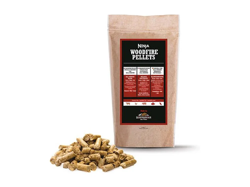 Granulés de Bois Ninja Woodfire pour Barbecue et Plancha - Saveur Douce et Sucrée - Noir Bordeaux