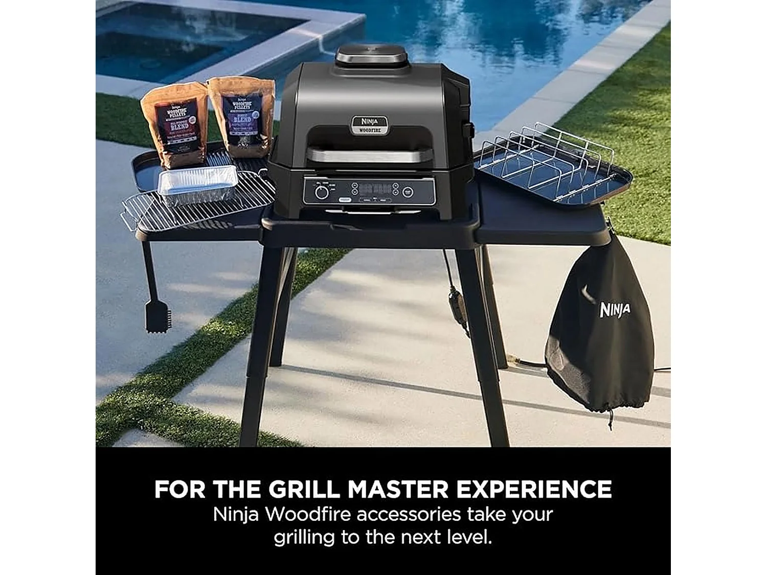 Ninja Woodfire XL Rib Rack - Accessoire de Barbecue pour Fumer et Griller 4 Ribs Simultanément