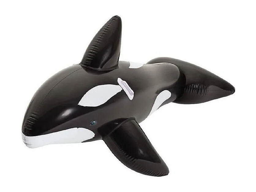 Reusachtige Rit-Op Walvis - 203 x 102 cm - Zwart - Bestway - Leuk opblaasbaar speelgoed voor kinderen en volwassenen