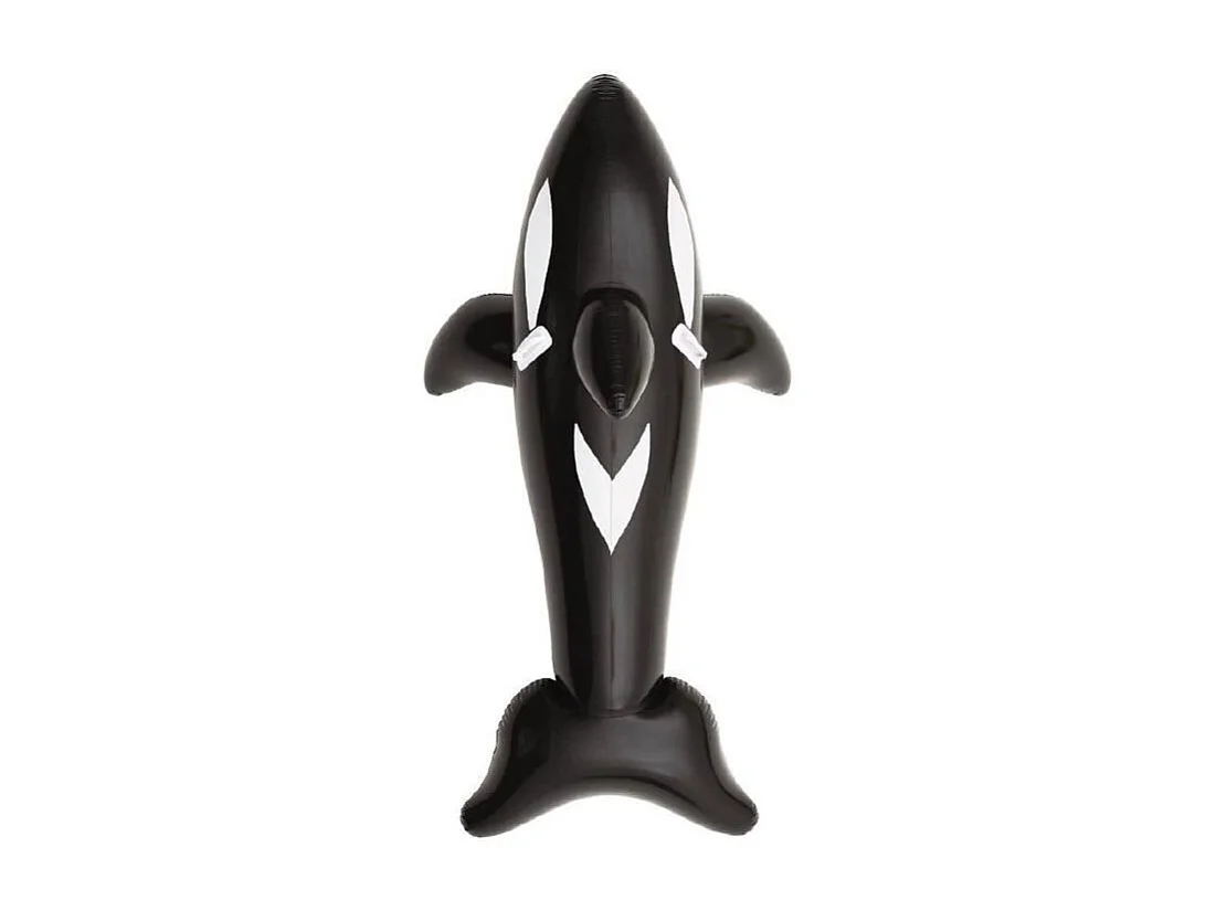 Reusachtige Rit-Op Walvis - 203 x 102 cm - Zwart - Bestway - Leuk opblaasbaar speelgoed voor kinderen en volwassenen