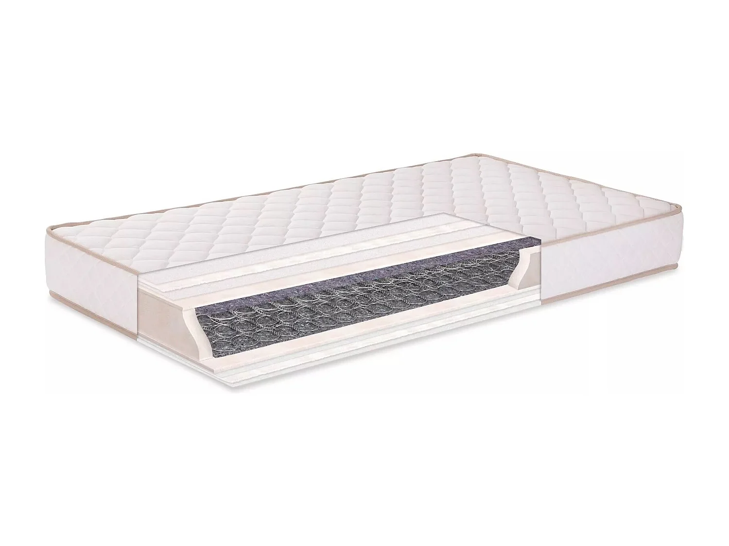 Materasso a molle e poliuretano 164x190 alto 19 cm MBG5