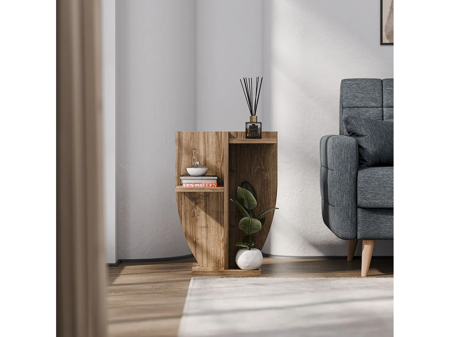 Ceki Plant Stand - Side End Table - H 62 cm x W 29 cm x D 29 cm