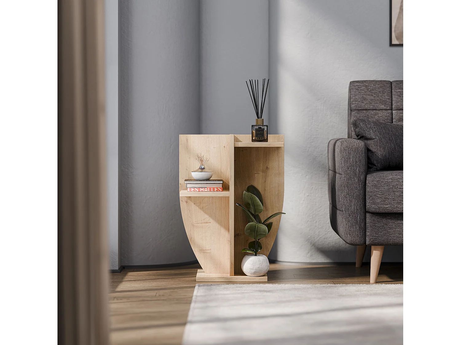 Ceki Plant Stand - Side End Table - H 62 cm x W 29 cm x D 29 cm