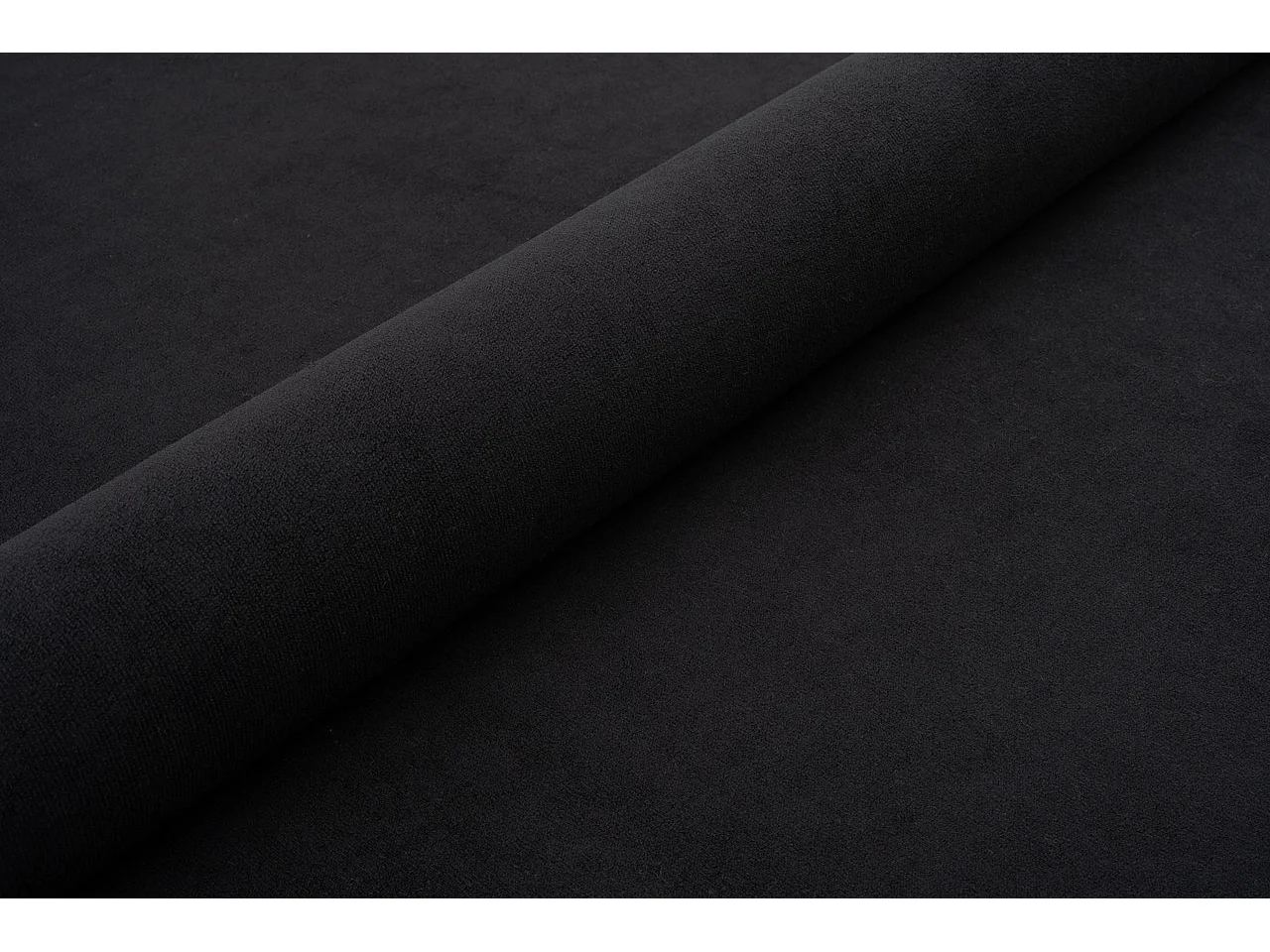 BESILIO Lit avec rangement en panneau 160x200 Monti – lit fin avec coussins décoratifs amovibles, sommier et coffre de rangement – Noir