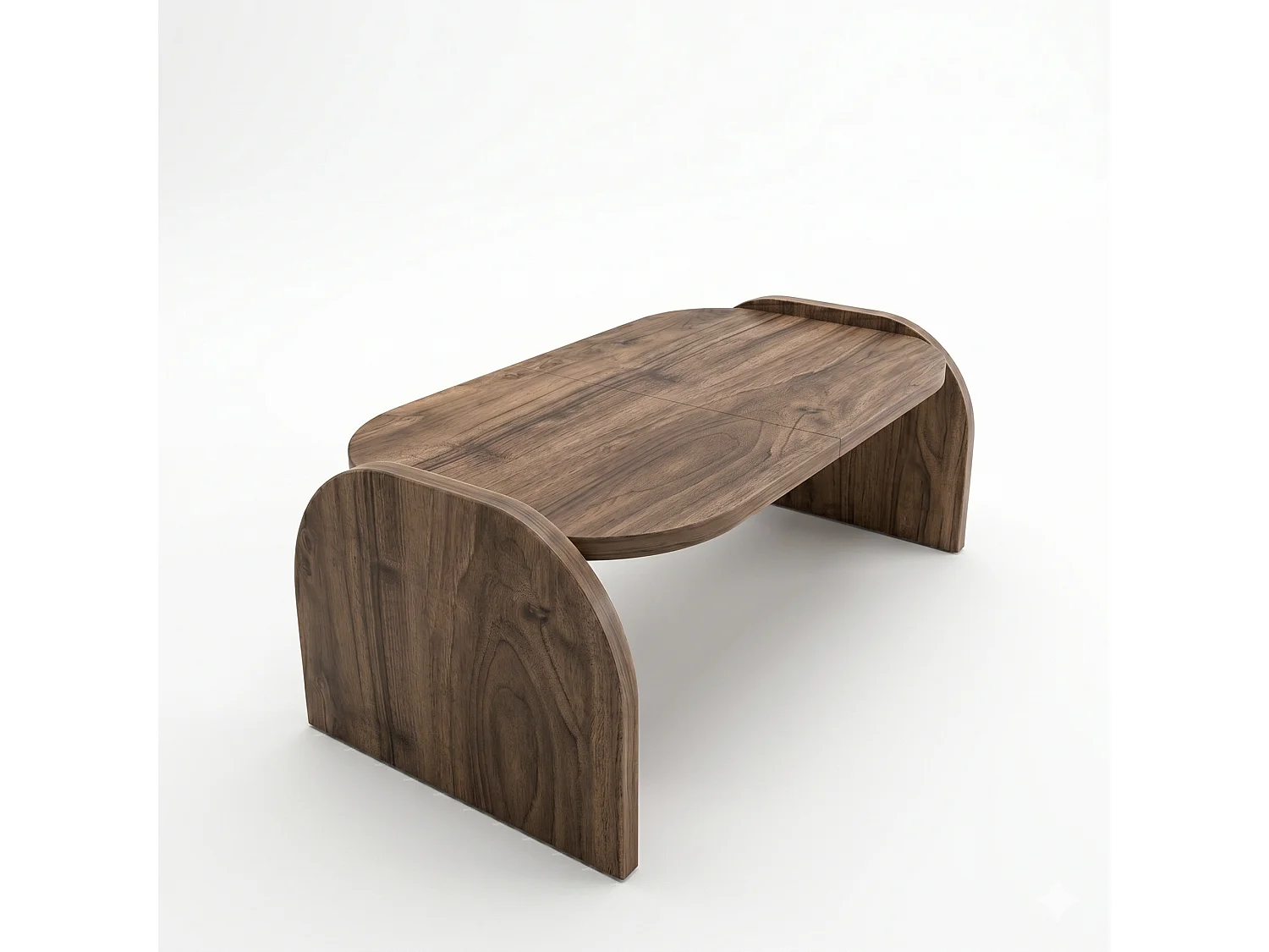 Monde 89 cm Table Basse - Design Modern - Montage Facile (Noyer)