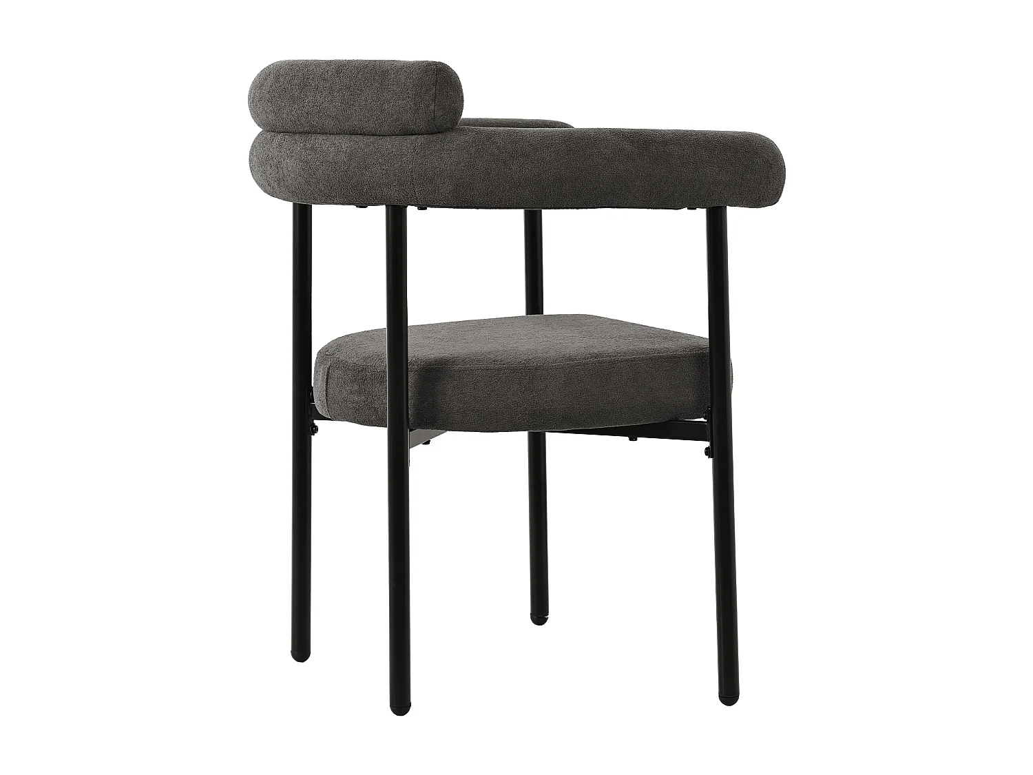 Set of 2 velvet chairs - with armrests - Gray