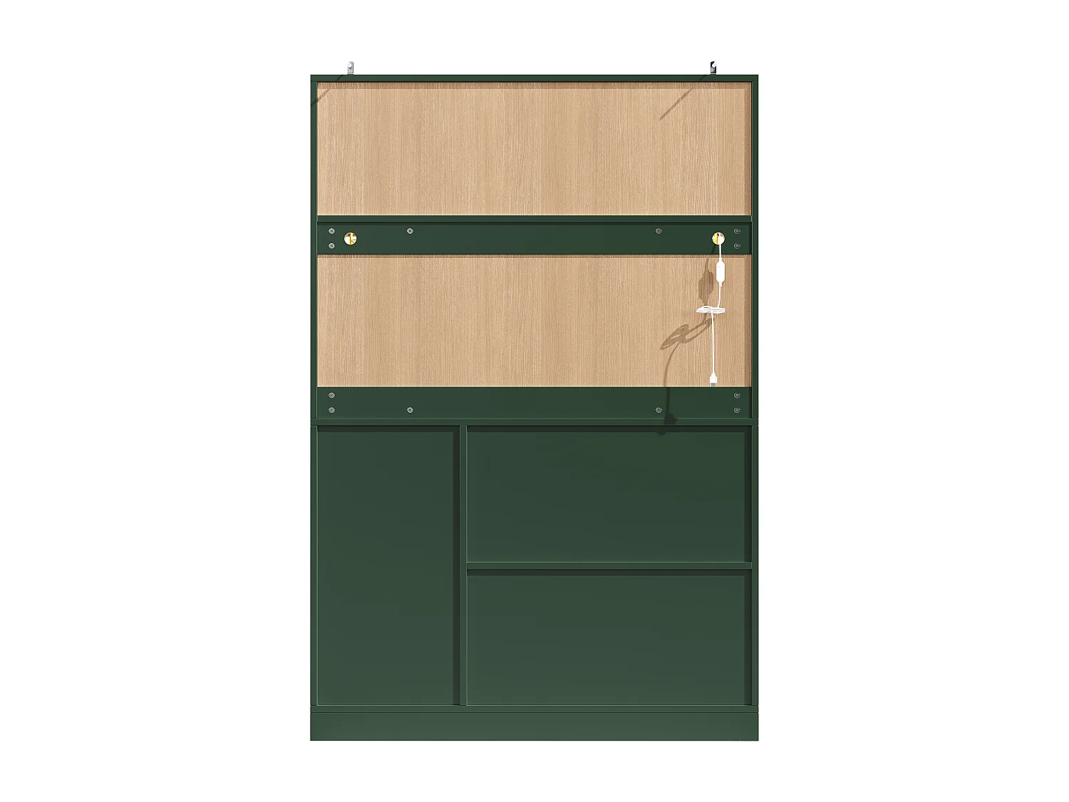 Kitchen Sideboard 120x188cm with LED, Drink & Snack Holder, 4 Doors and 2 Spacious Drawers - Green