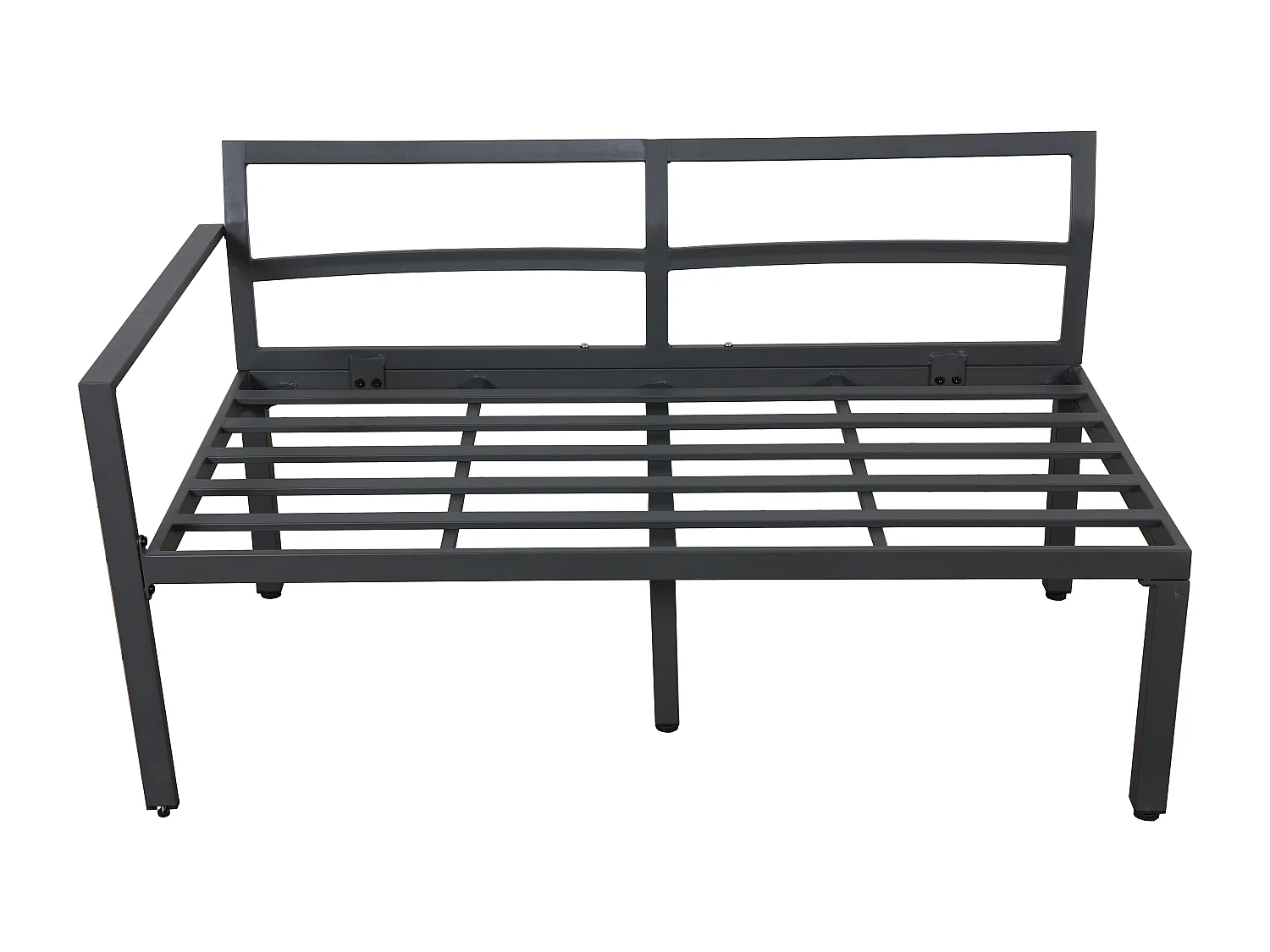 Garden dining set - for 6-7 people - galvanized iron frame - with 1 table - tabletop with ice bucket - Grey