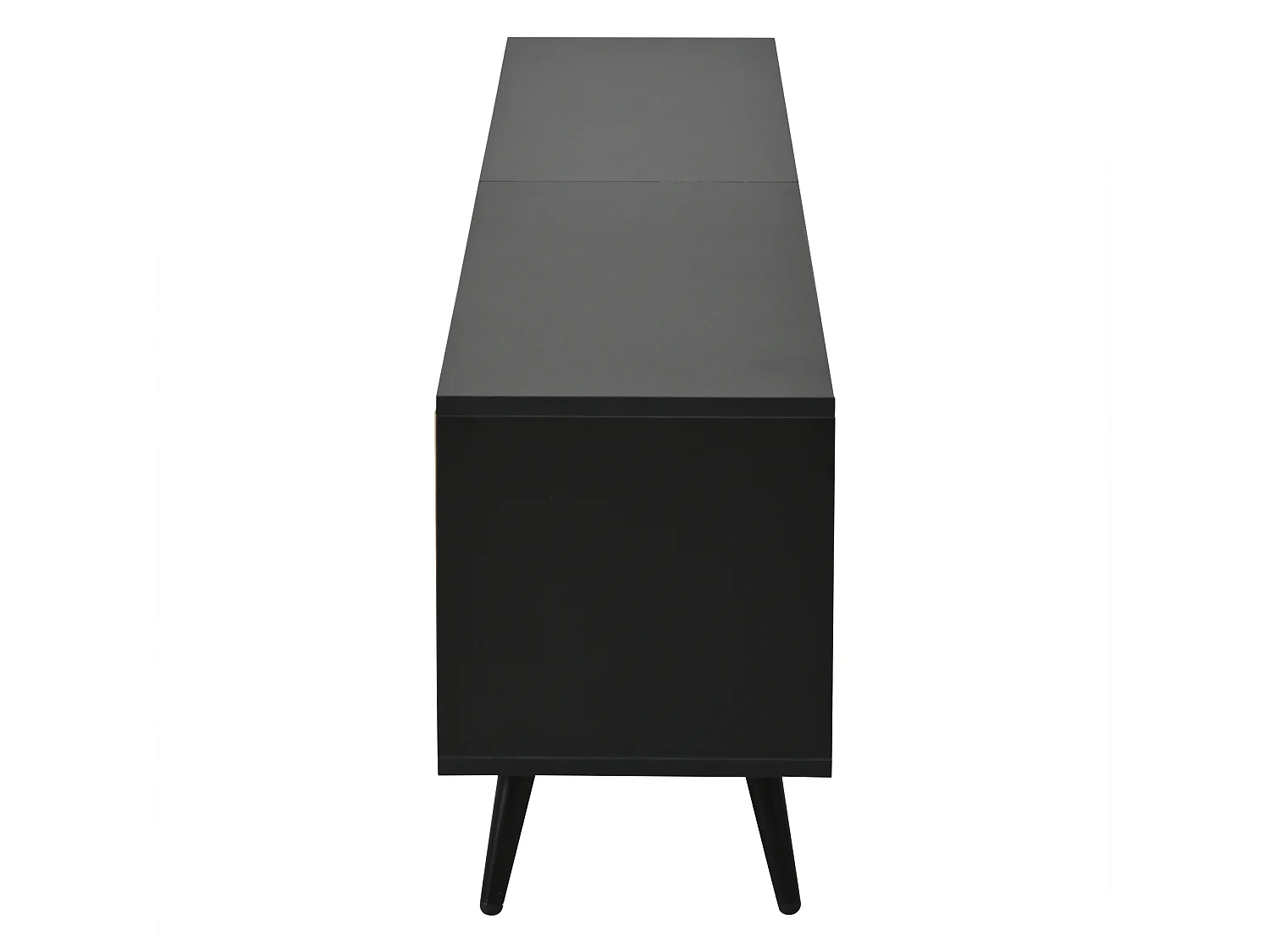 TV stand 175x31x43.5 cm - LED lighting - 3 doors - 6 legs - Fits TVs up to 75 inches - Particleboard - Natural