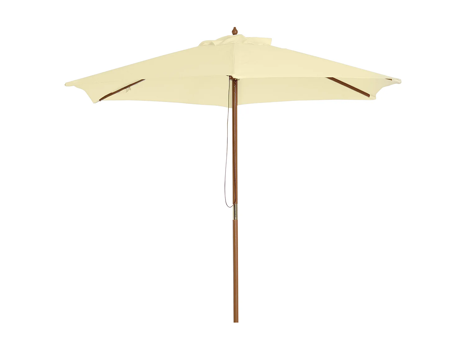 Ombrellone da giardino 6 stecche in legno poliestere 2.5x2.3m