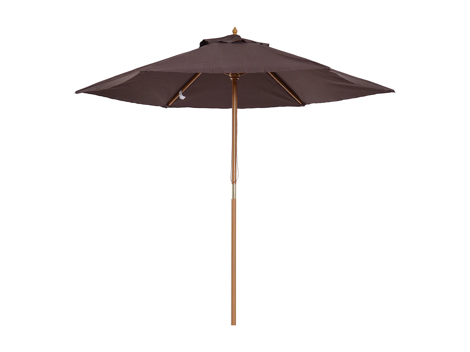 Ombrellone da giardino 2.5x2.3 m a 6 stecche marrone