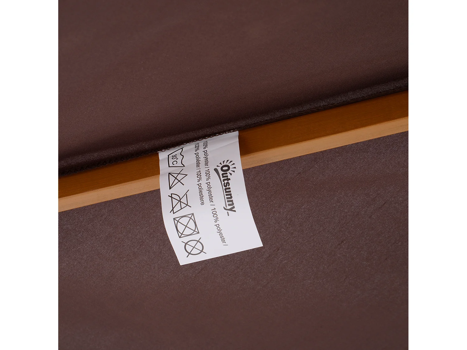 Ombrellone da giardino 2.5x2.3 m a 6 stecche marrone