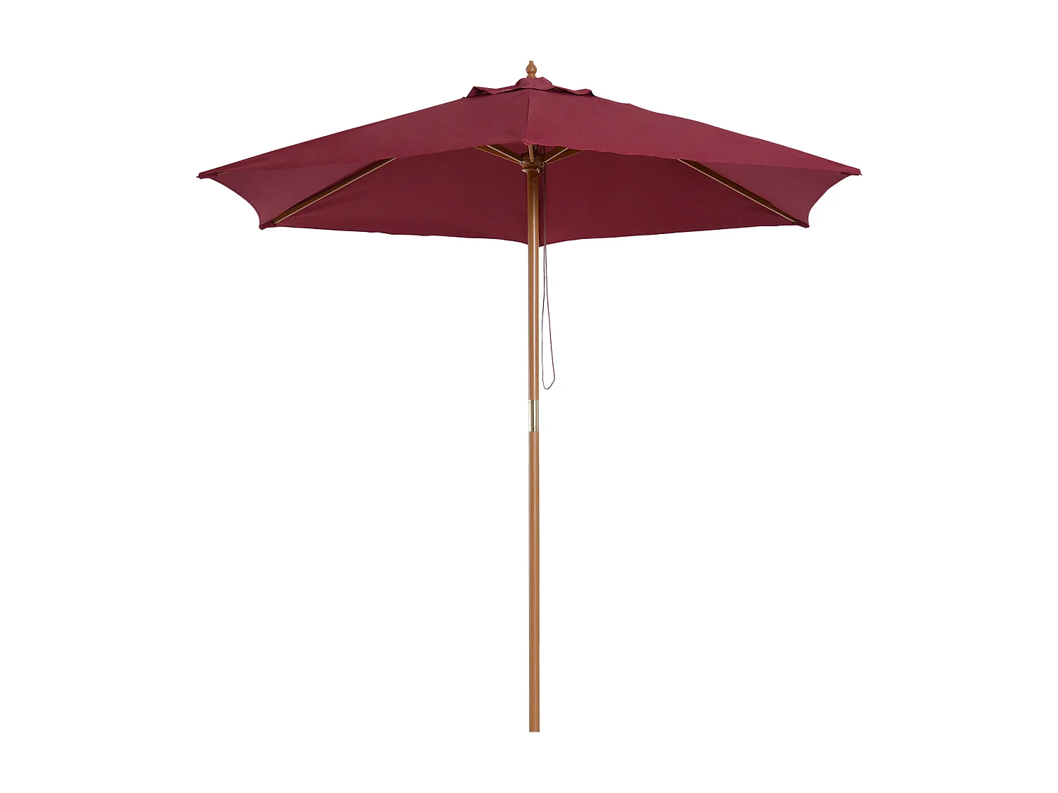 Ombrellone da giardino in legno poliestere 2.5x2.3m bordeaux
