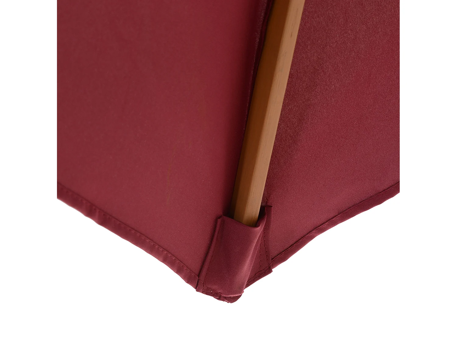 Ombrellone da giardino in legno poliestere 2.5x2.3m bordeaux