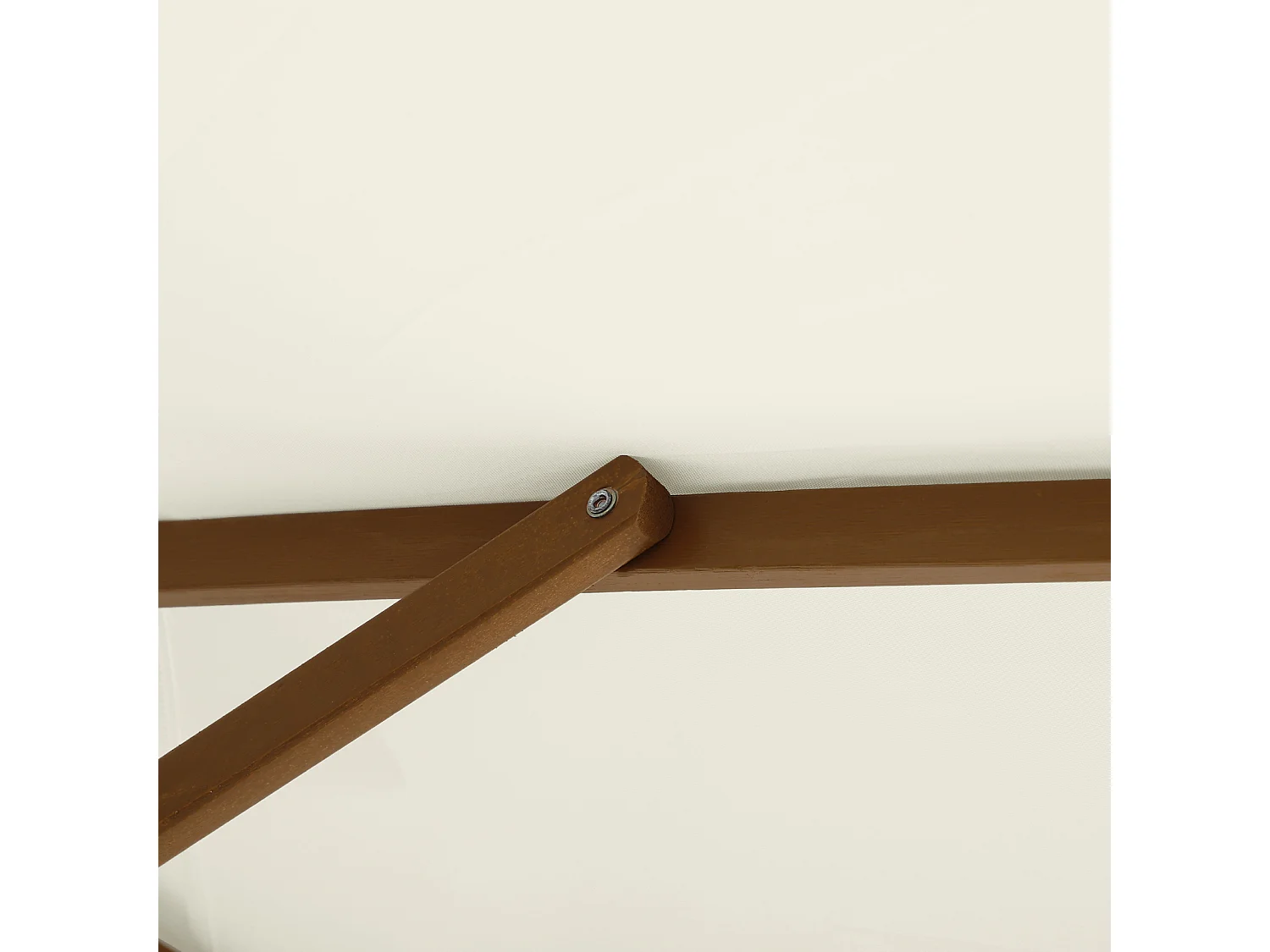 Ombrellone da giardino a 6 stecche 2.5x2.3m bianco crema