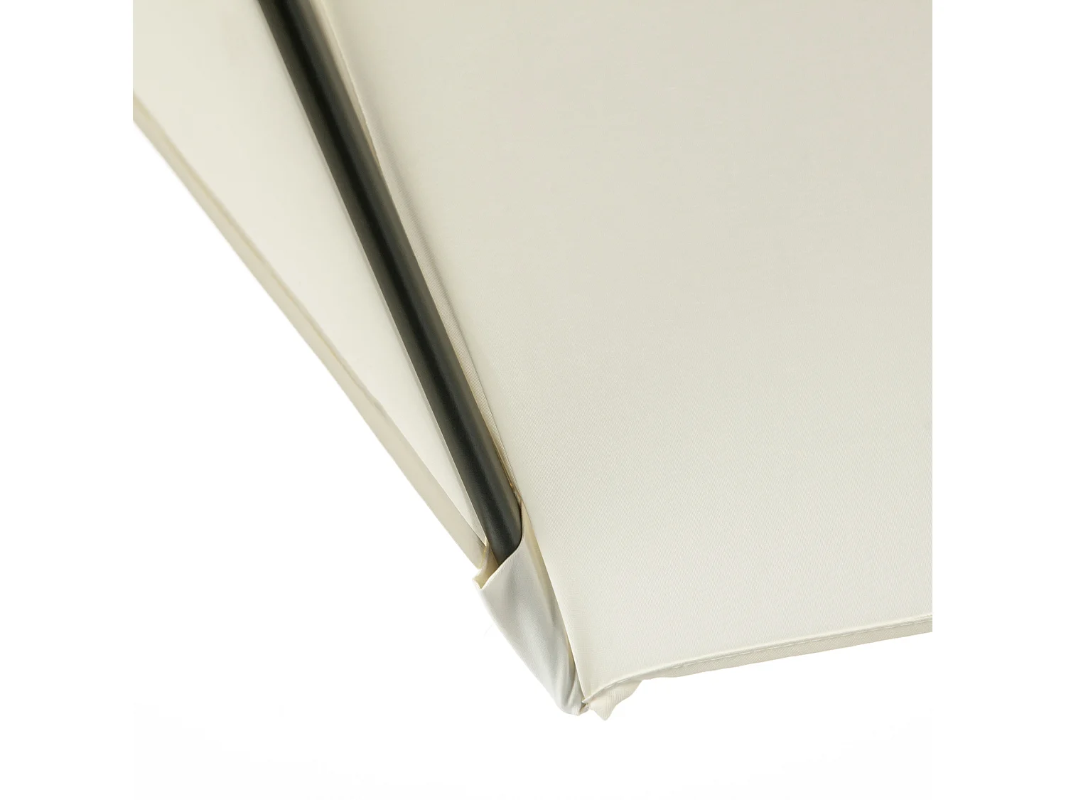 Ombrellone mezzaluna da parete con apertura a manovella beige