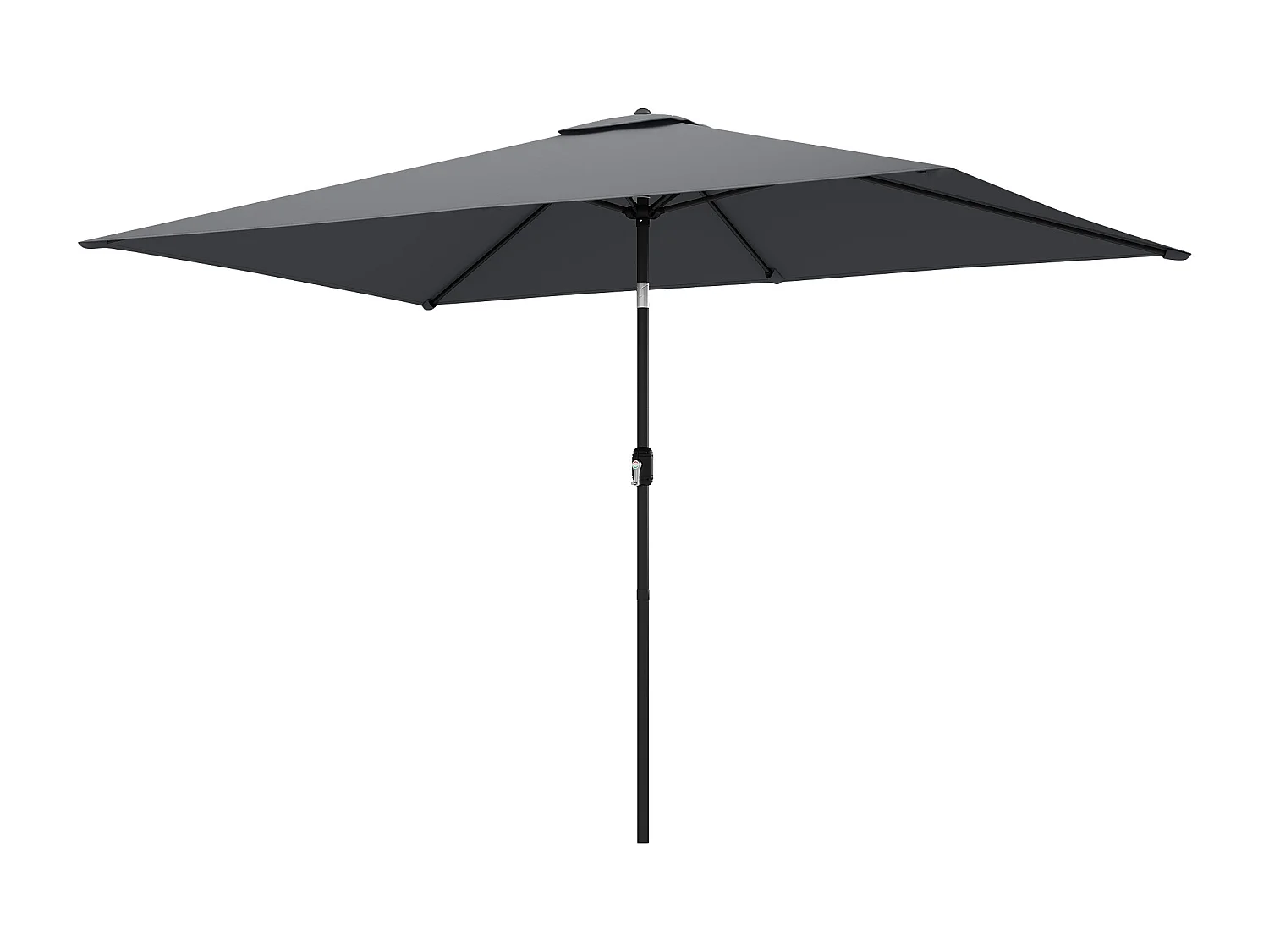 Ombrellone rettangolare da giardino 3x2 m grigio scuro