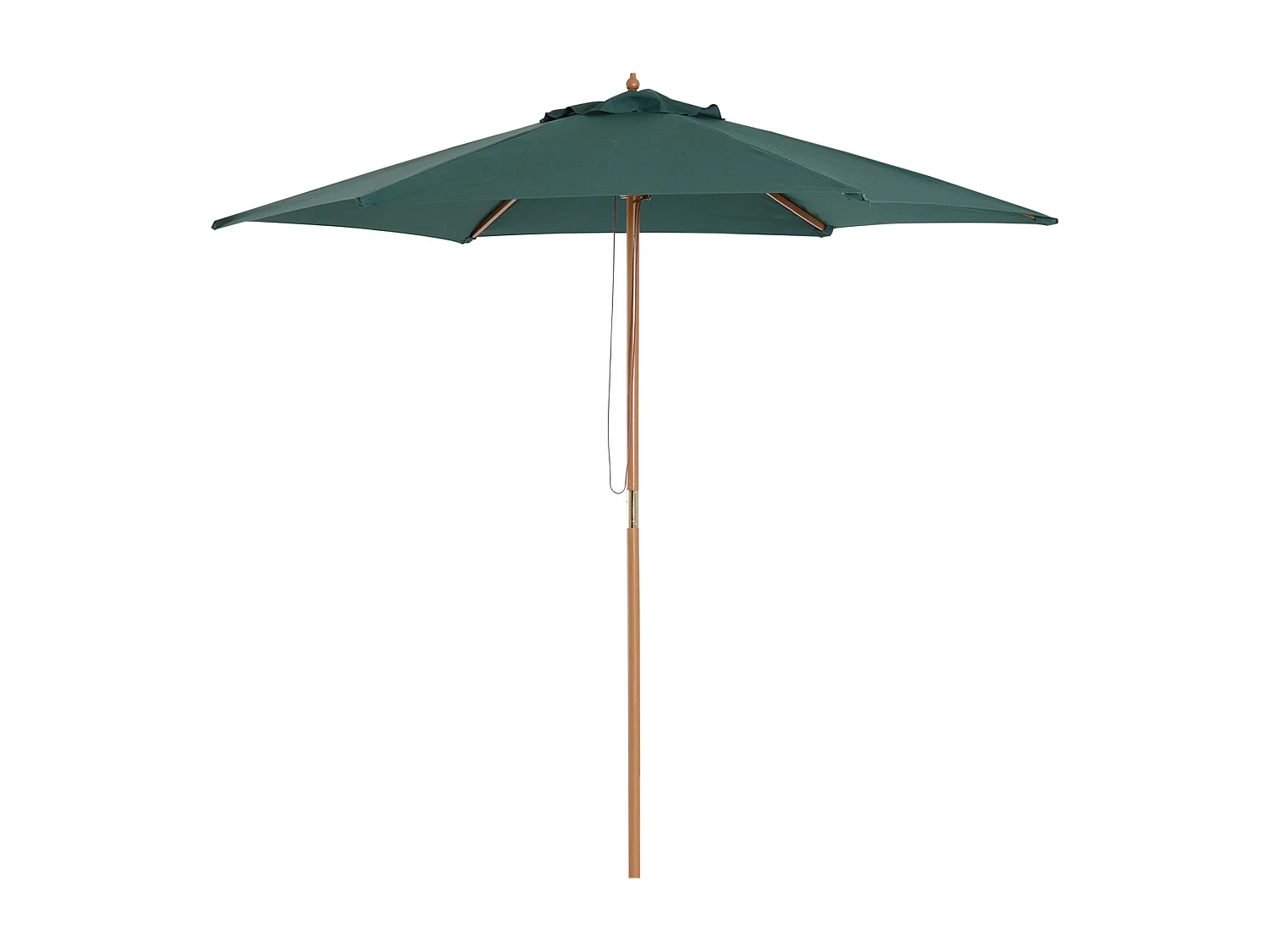 Ombrellone da giardino 2.5x2.3 m a 6 stecche verde scuro
