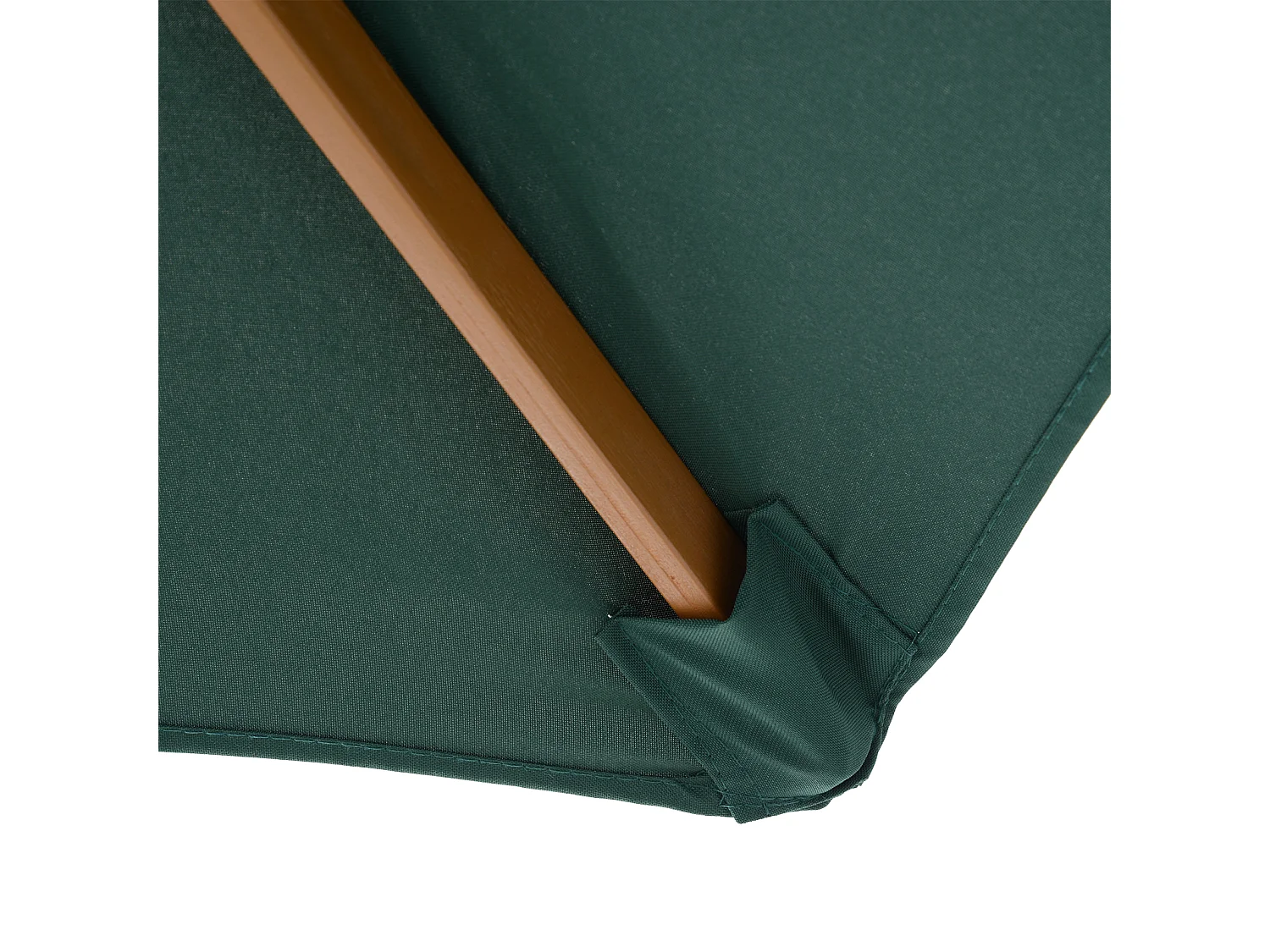 Ombrellone da giardino 2.5x2.3 m a 6 stecche verde scuro