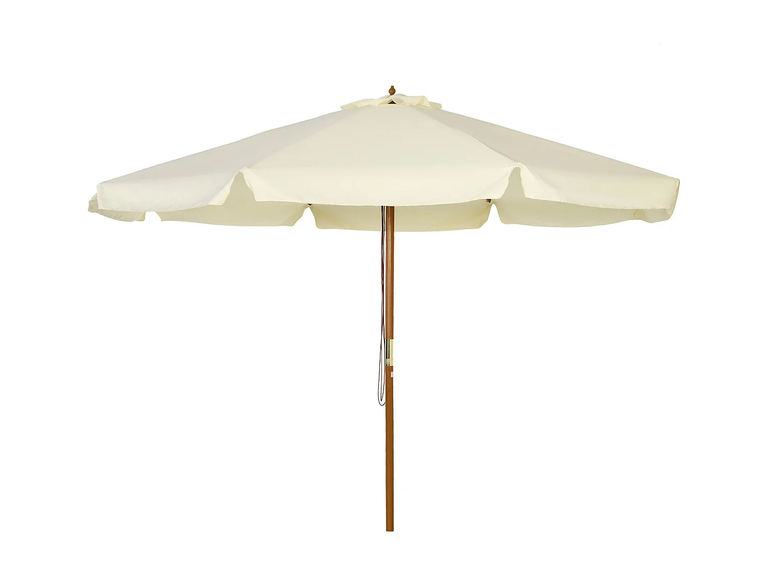 Ombrellone da esterni a 8 stecche in bambù e poliestere beige
