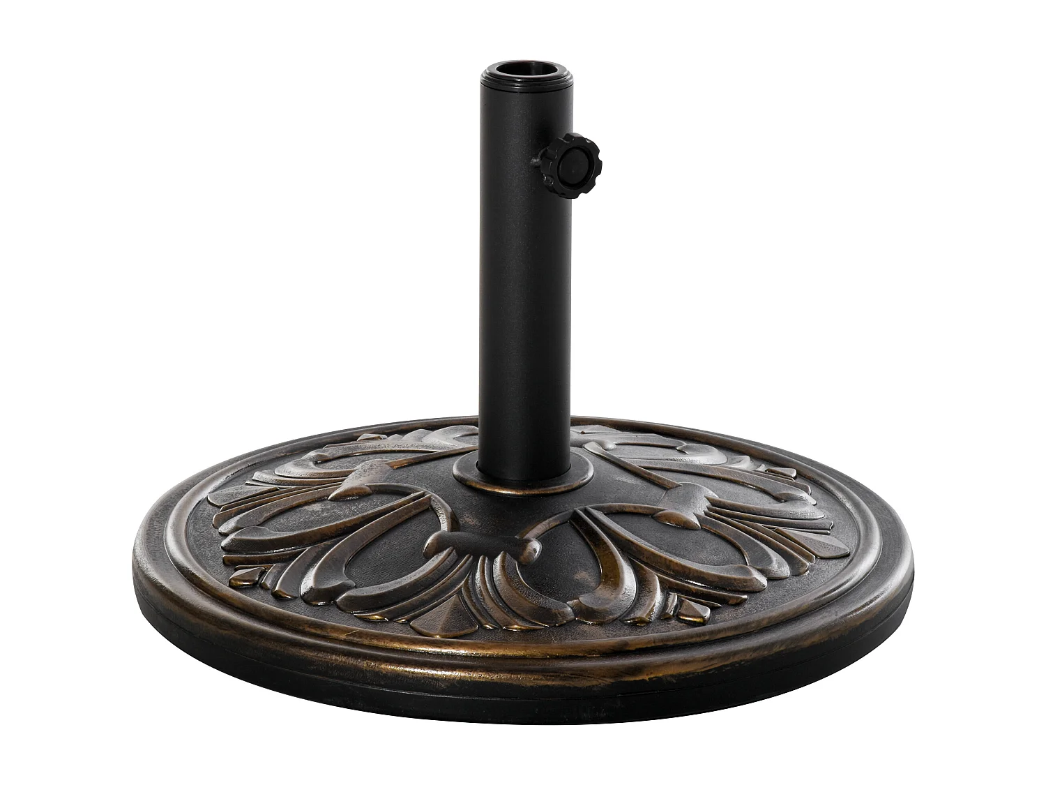 Base ombrellone ø48cm in plastica 13kg per pali ø35 38 48 mm