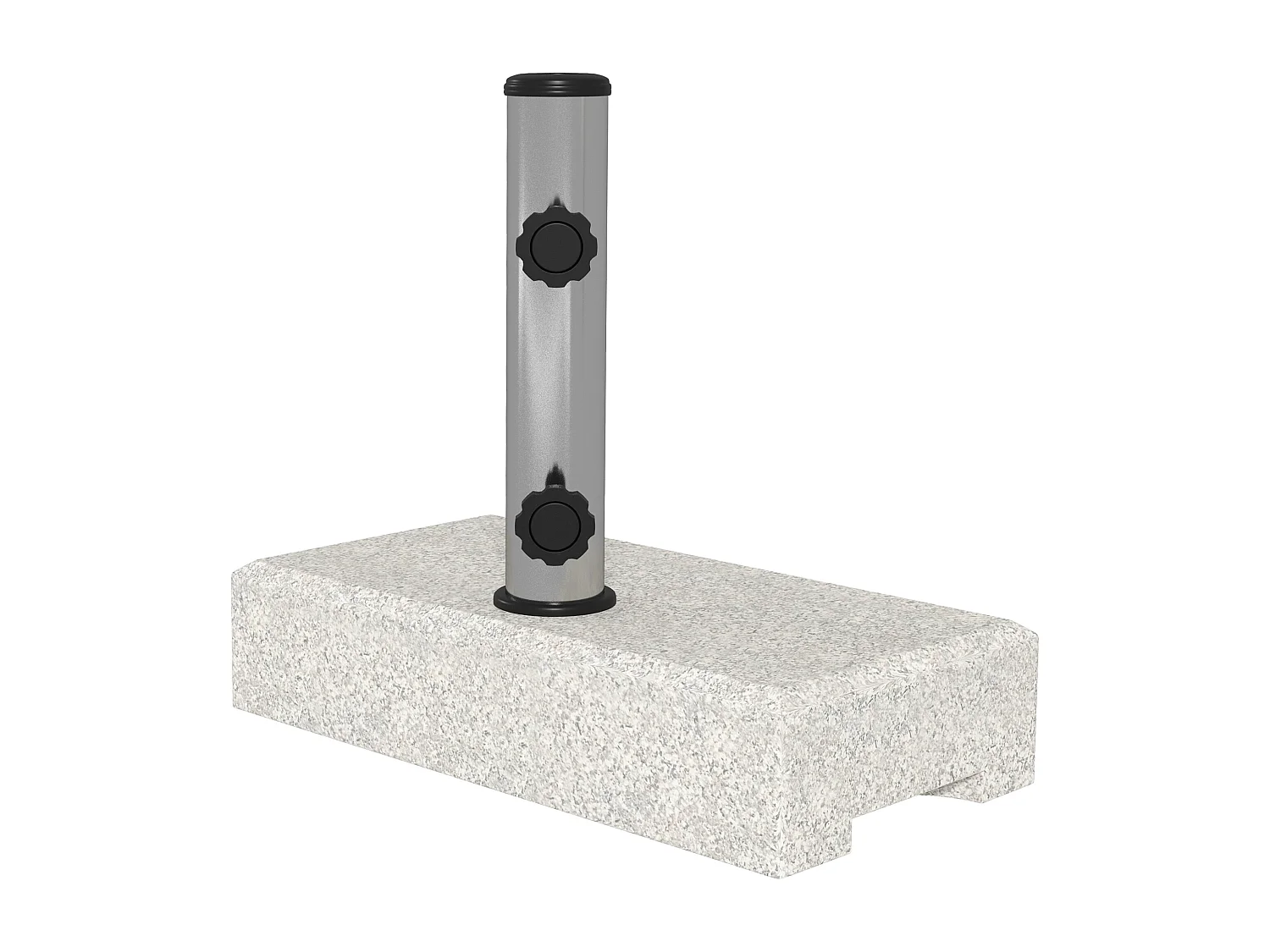 Base per ombrellone da giardino 25kg con manopole e maniglie grigia