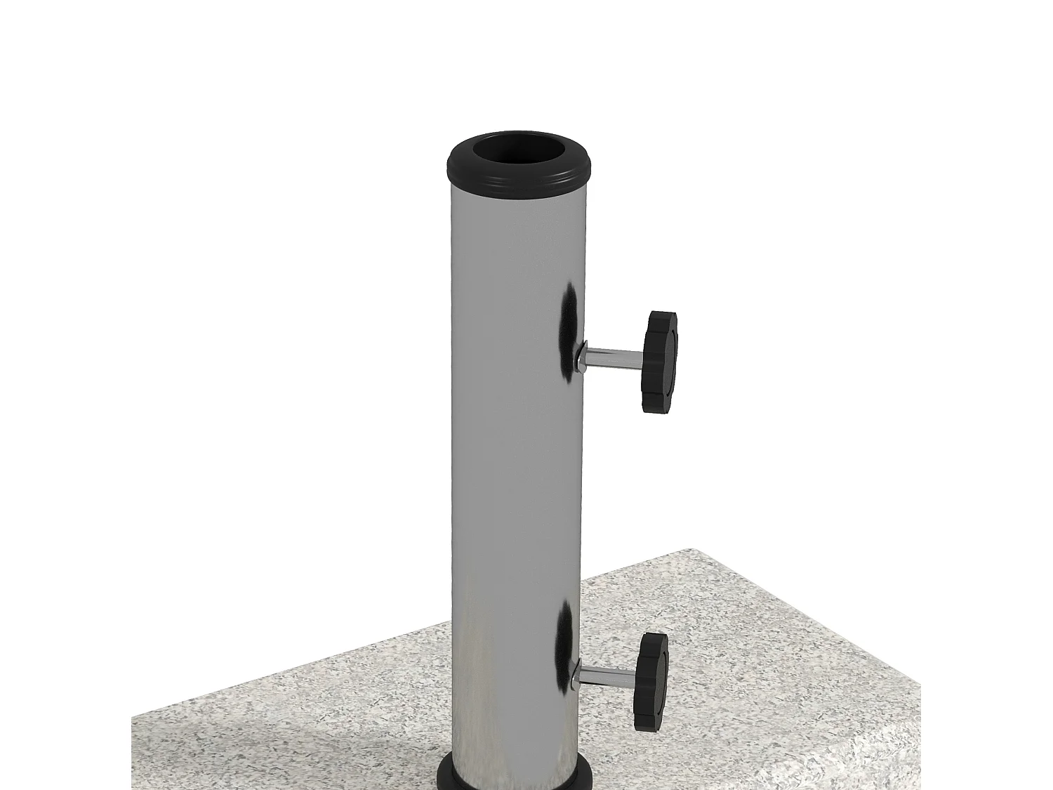 Base per ombrellone da giardino 25kg con manopole e maniglie grigia