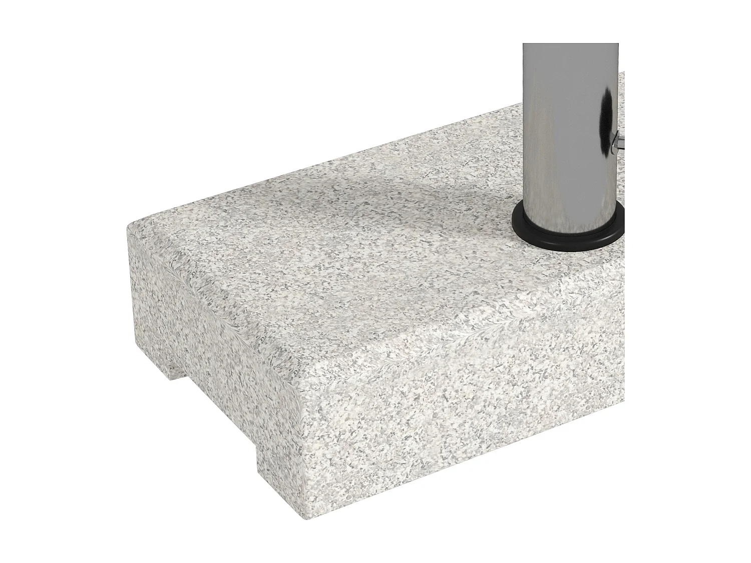 Base per ombrellone da giardino 25kg con manopole e maniglie grigia