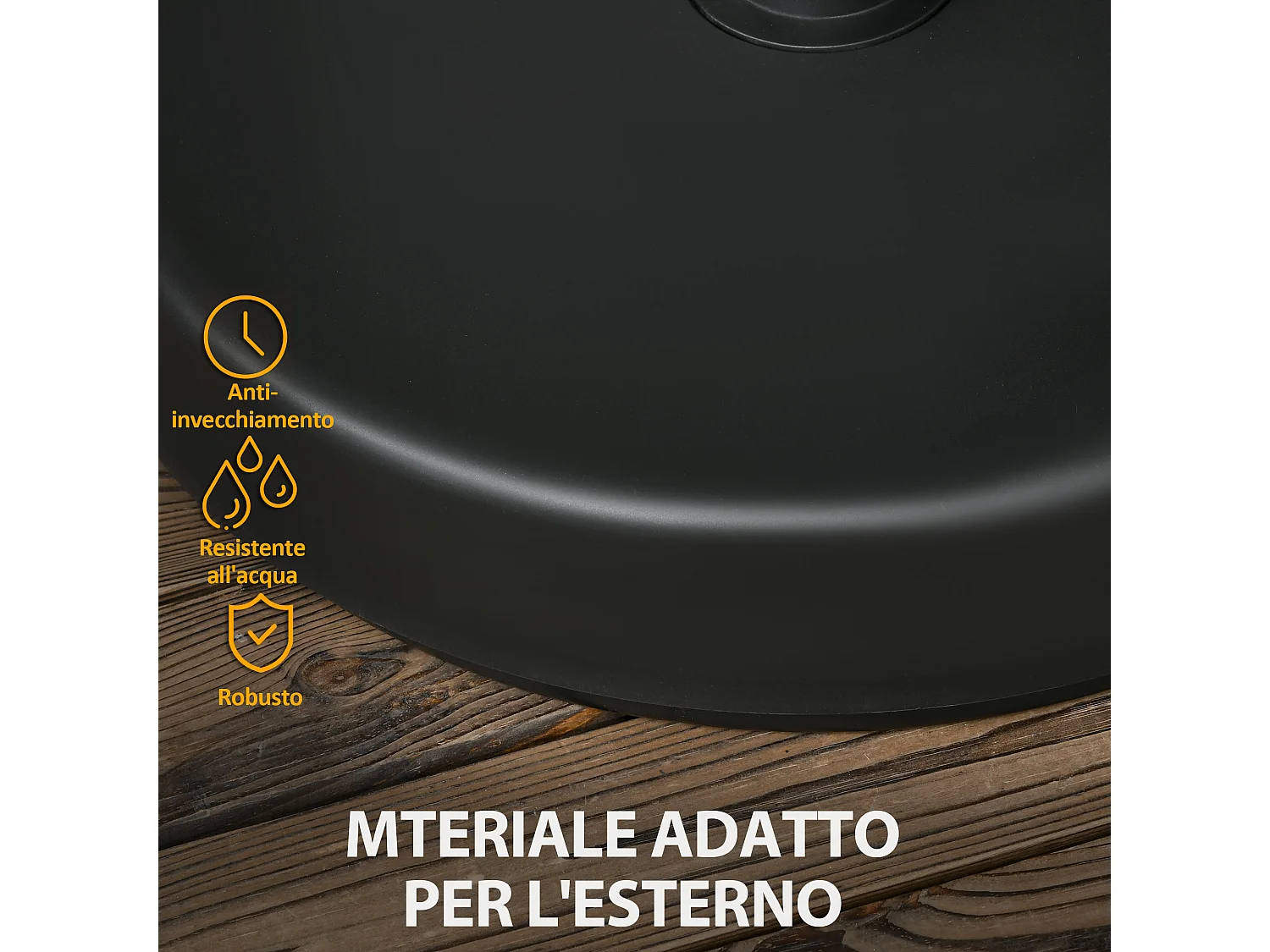 Base per ombrellone da giardino in pp max 18kg di peso nero