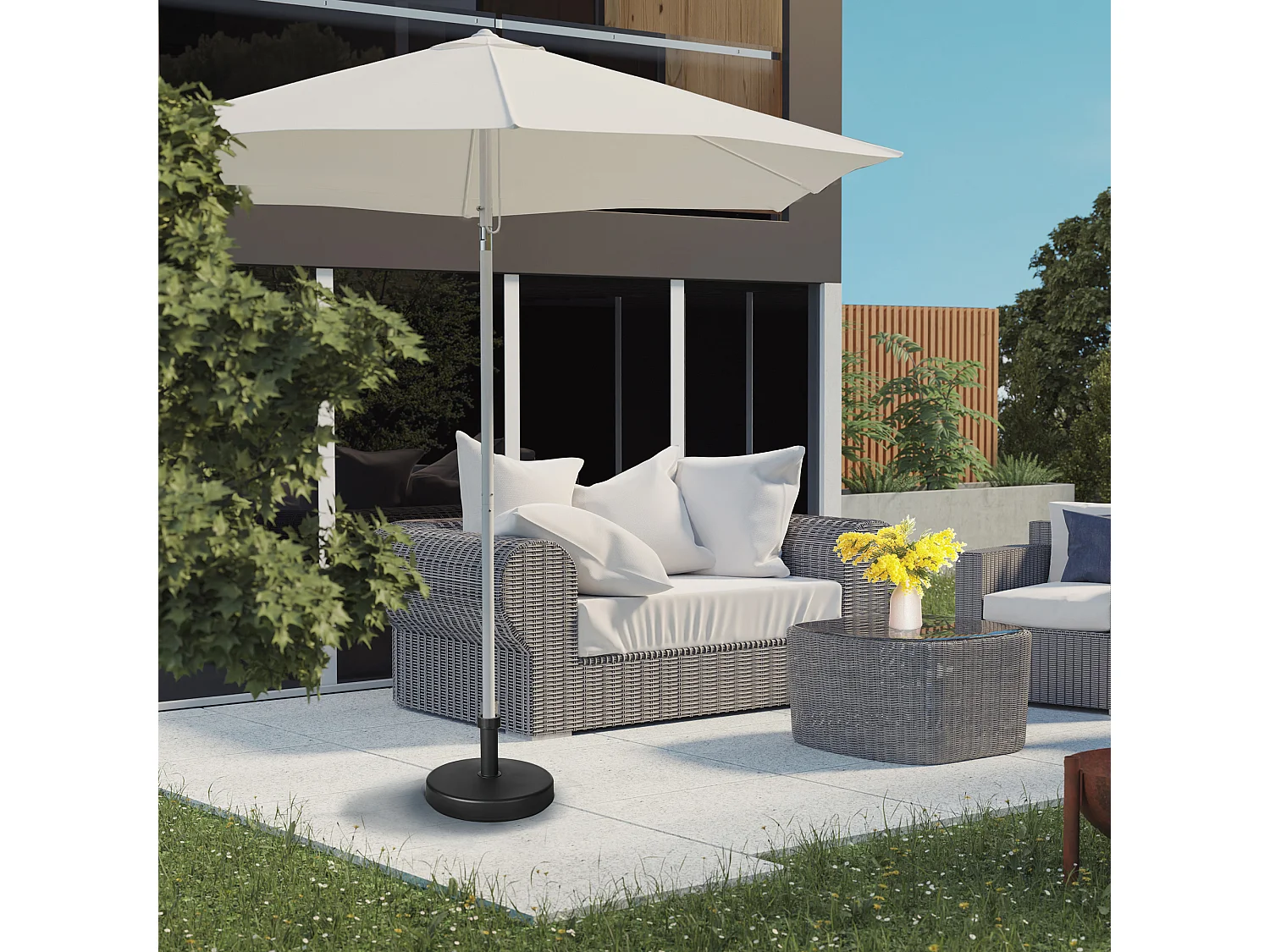 Base per ombrellone da giardino in pp max 18kg di peso nero