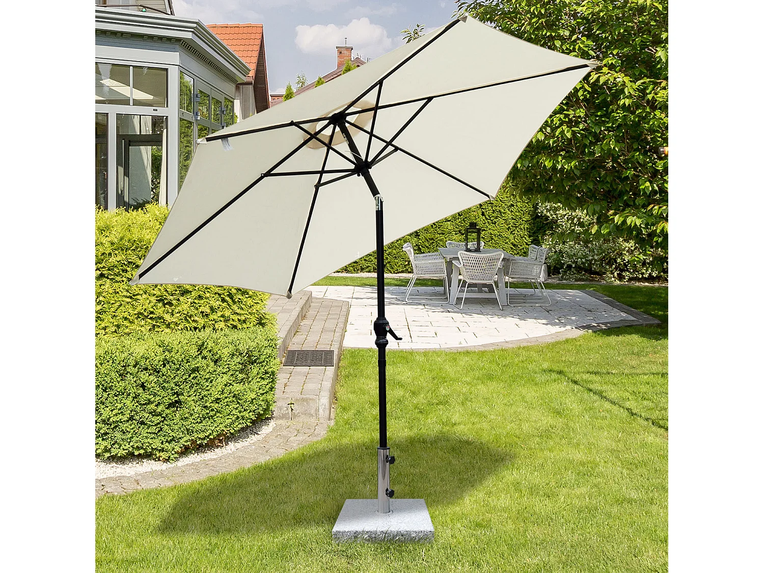 Supporto base per ombrellone da giardino con palo da 35mm-48mm