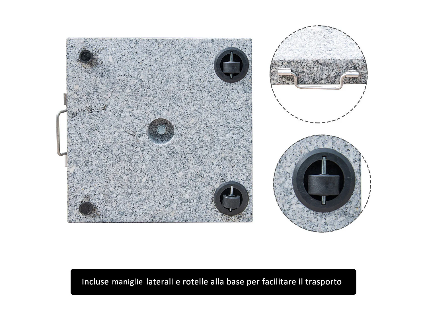 Supporto base per ombrellone da giardino con palo da 35mm-48mm