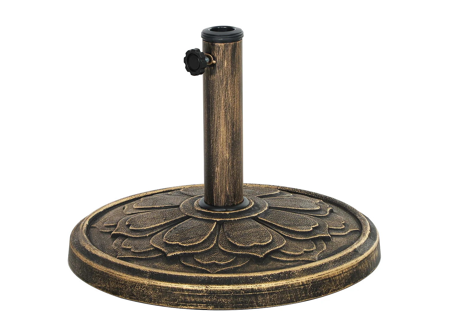 Base per ombrellone da 12 kg con manovella Ø46x33 cm bronzo