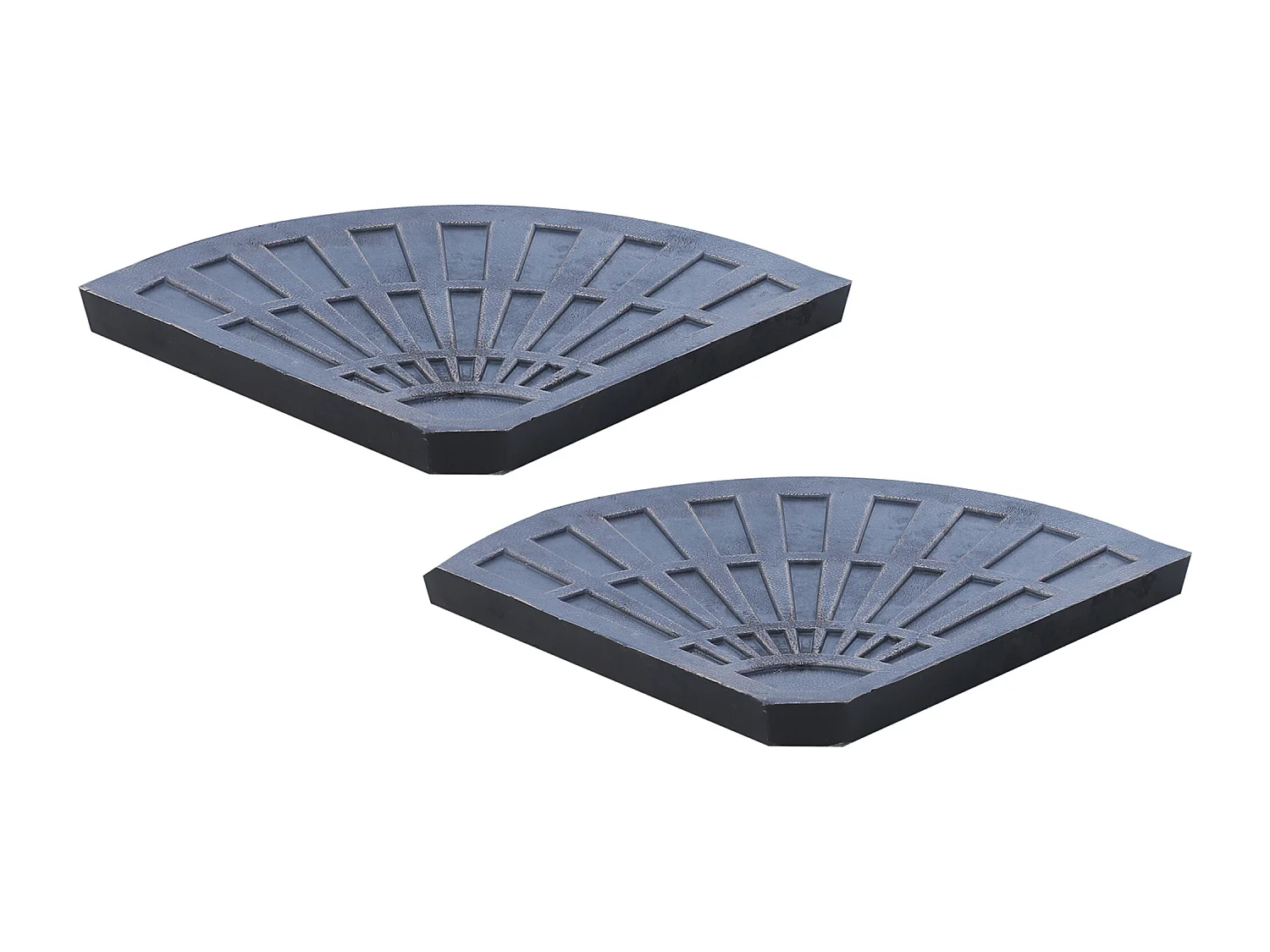 Set 2 pesi per ombrellone a base a croce da 28 kg totali color bronzo