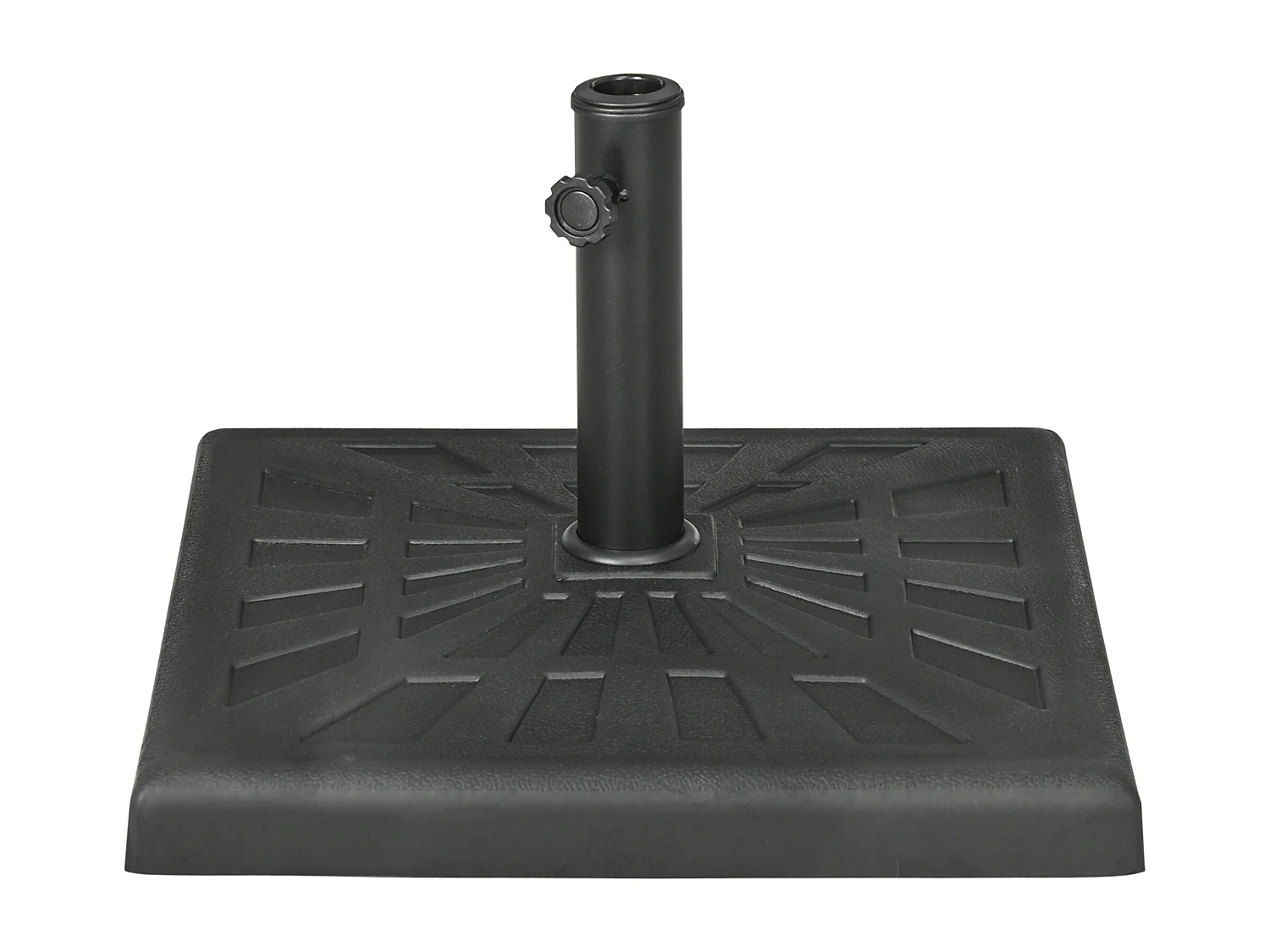 Base per ombrellone da 19kg in resina e acciaio nero
